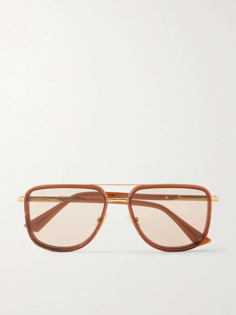 Bottega Veneta Eyewear Aviator-style Acetate Sunglasses
