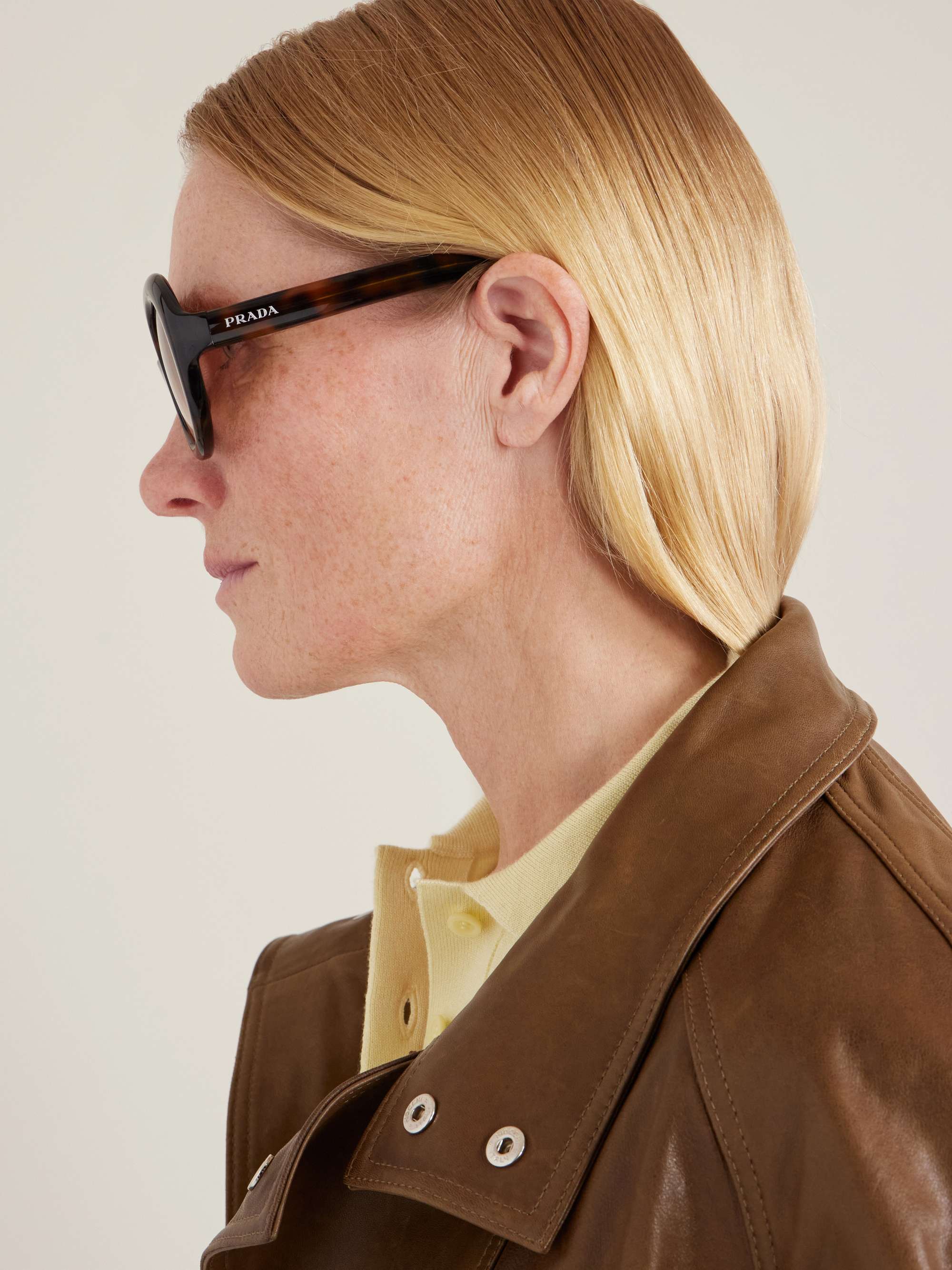 PRADA EYEWEAR Round-frame acetate sunglasses | NET-A-PORTER display picture 3