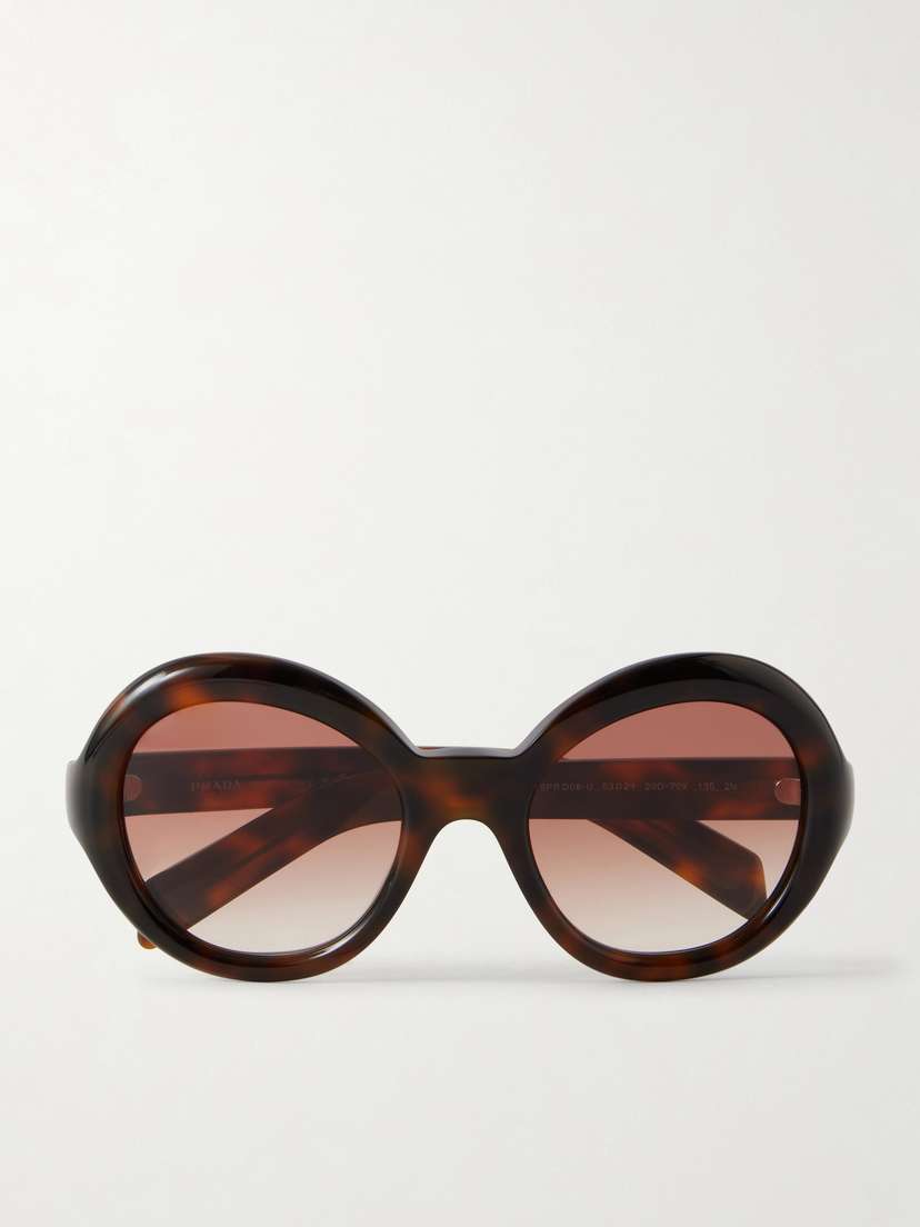 PRADA EYEWEAR Round-frame Acetate Sunglasses