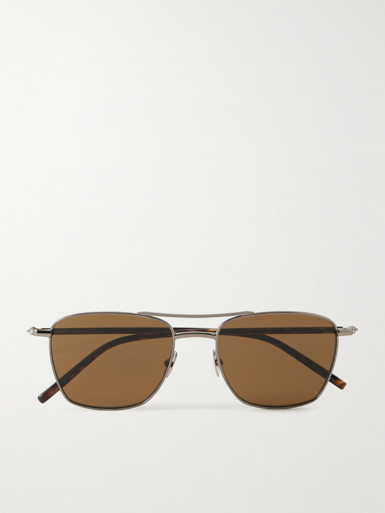 Saint Laurent Sl 866 Square-frame Metal Sunglasses In Pink