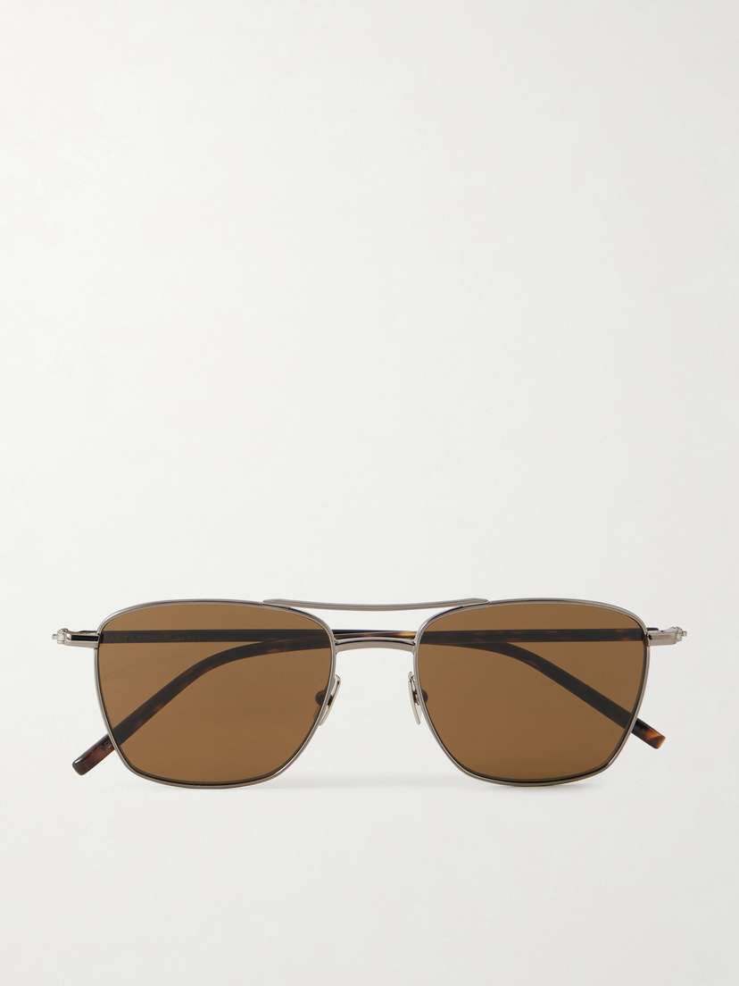 Saint Laurent Eyewear Sl 866 Square-frame Metal Sunglasses