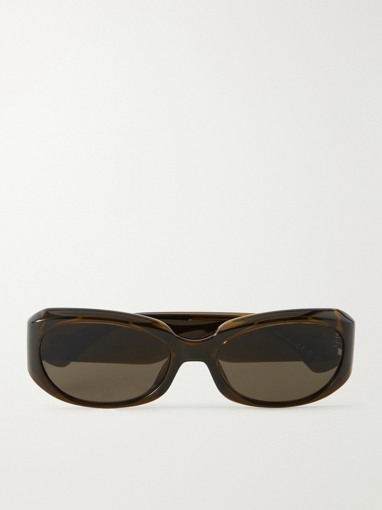 Saint Laurent Sl 868 Squared-frame Acetate Sunglasses In Brown