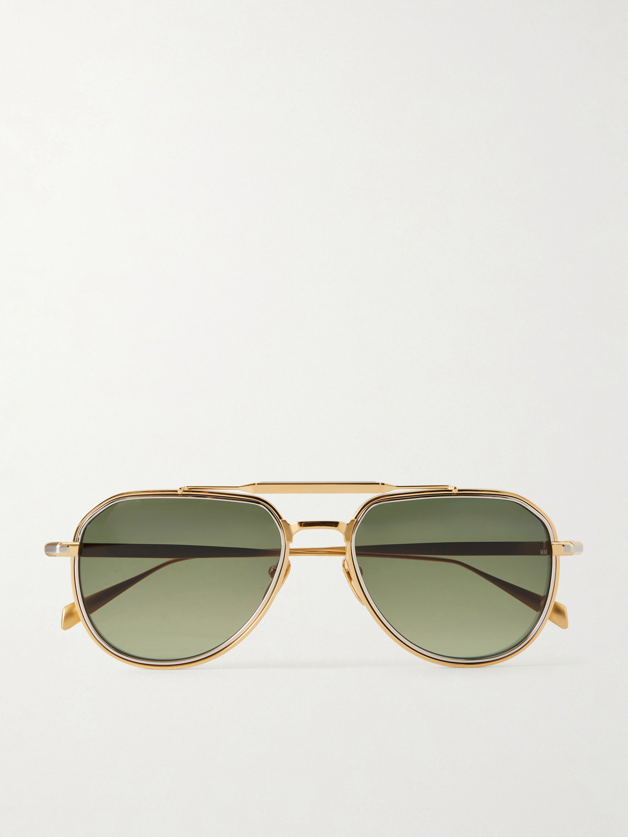 Jacques Marie Mage Commander Aviator-style Sunglasses In Gold