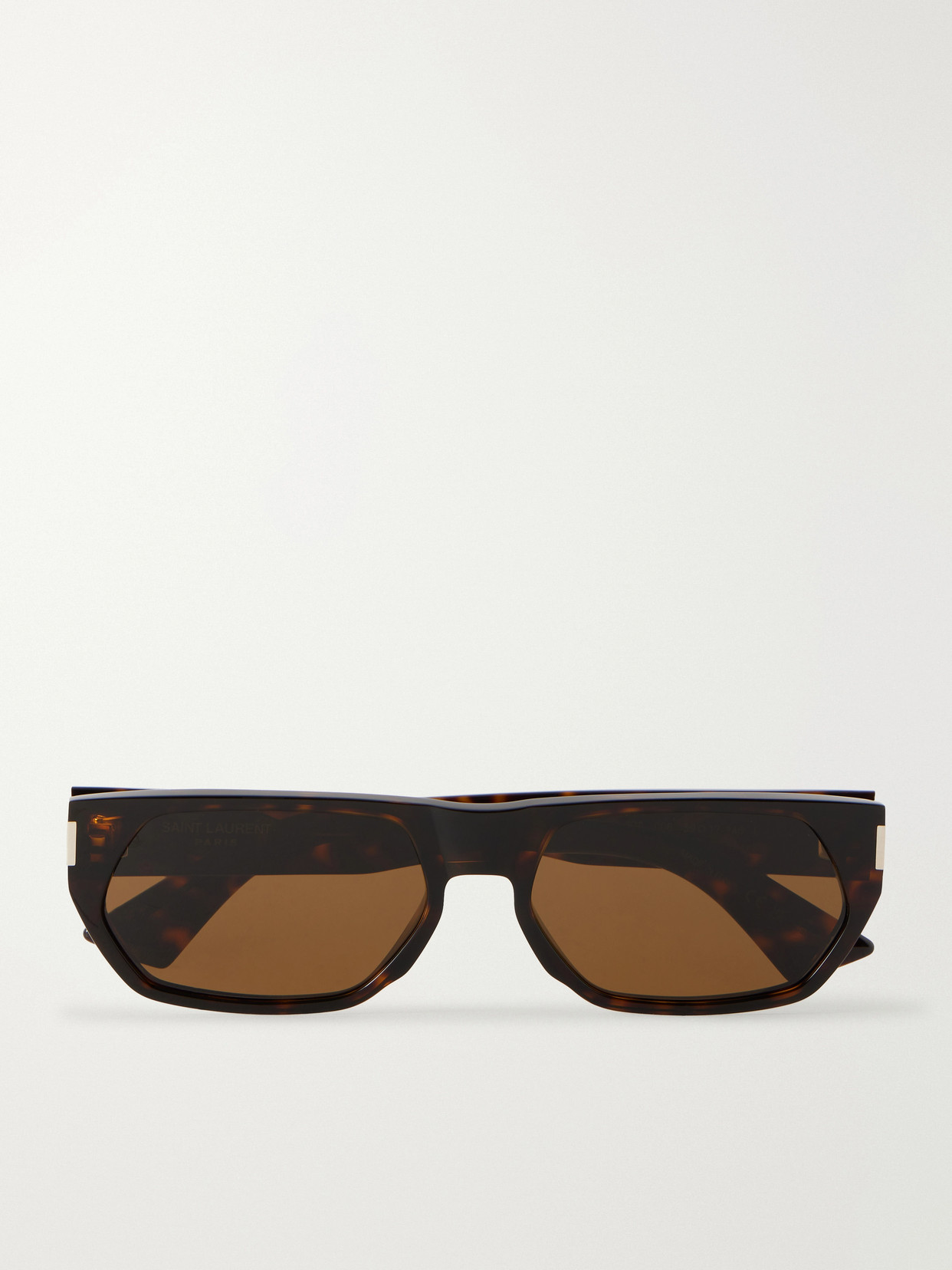 Saint Laurent Sl 898 Squared-frame Acetate Sunglasses In Brown