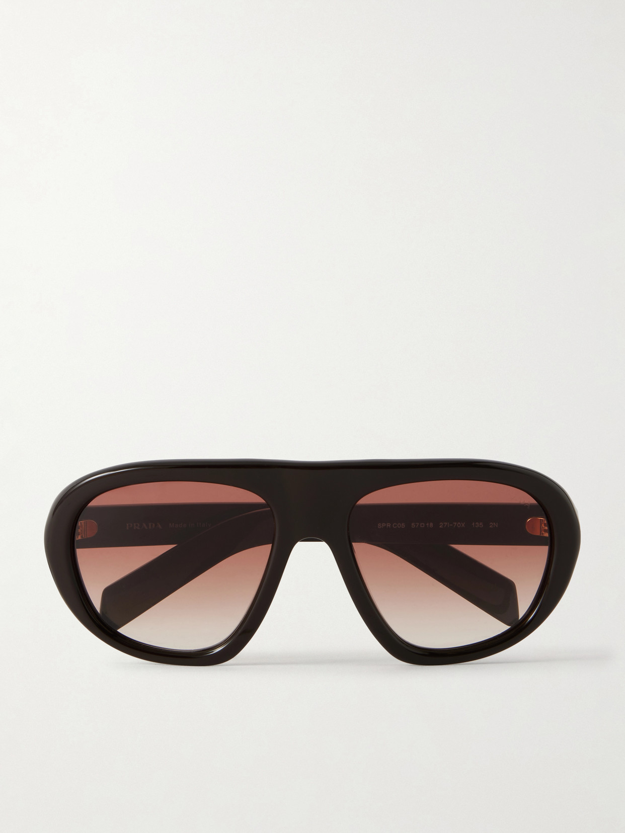 Prada Oversized Aviator-style Acetate Sunglasses In Brown