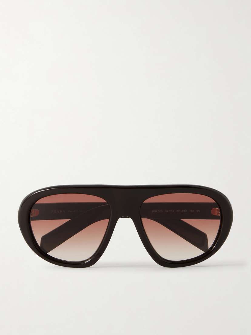 PRADA EYEWEAR Oversized Aviator-style Acetate Sunglasses