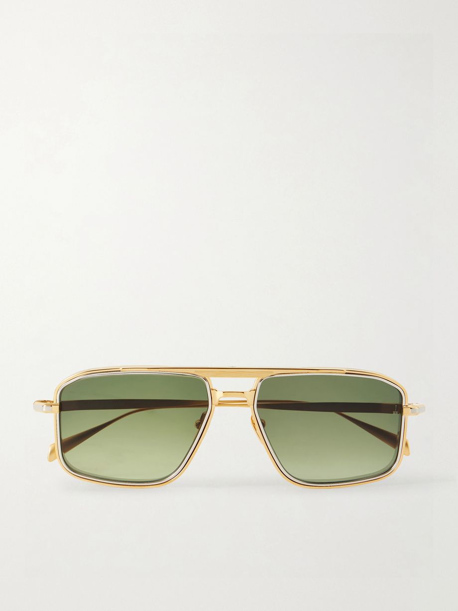 Earl aviator-style titanium sunglasses