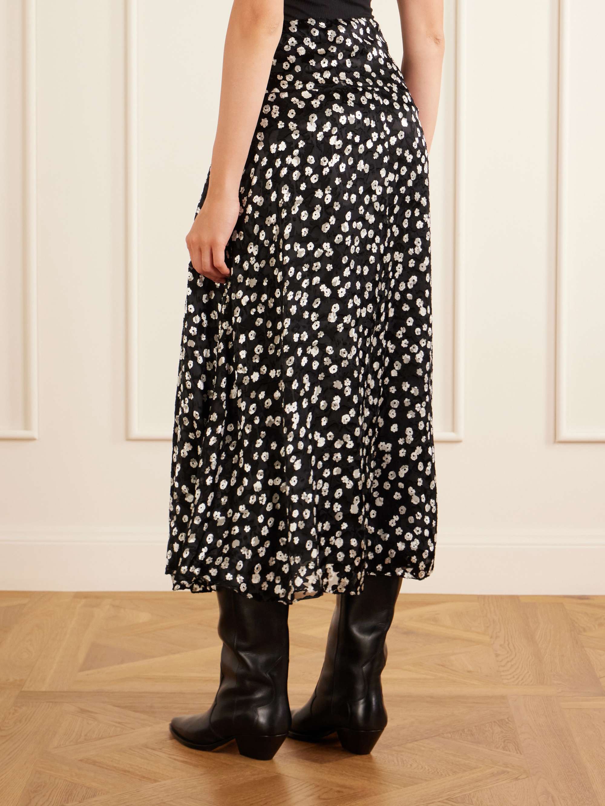 ISABEL MARANT Hilza floral-print chiffon midi skirt | NET-A-PORTER