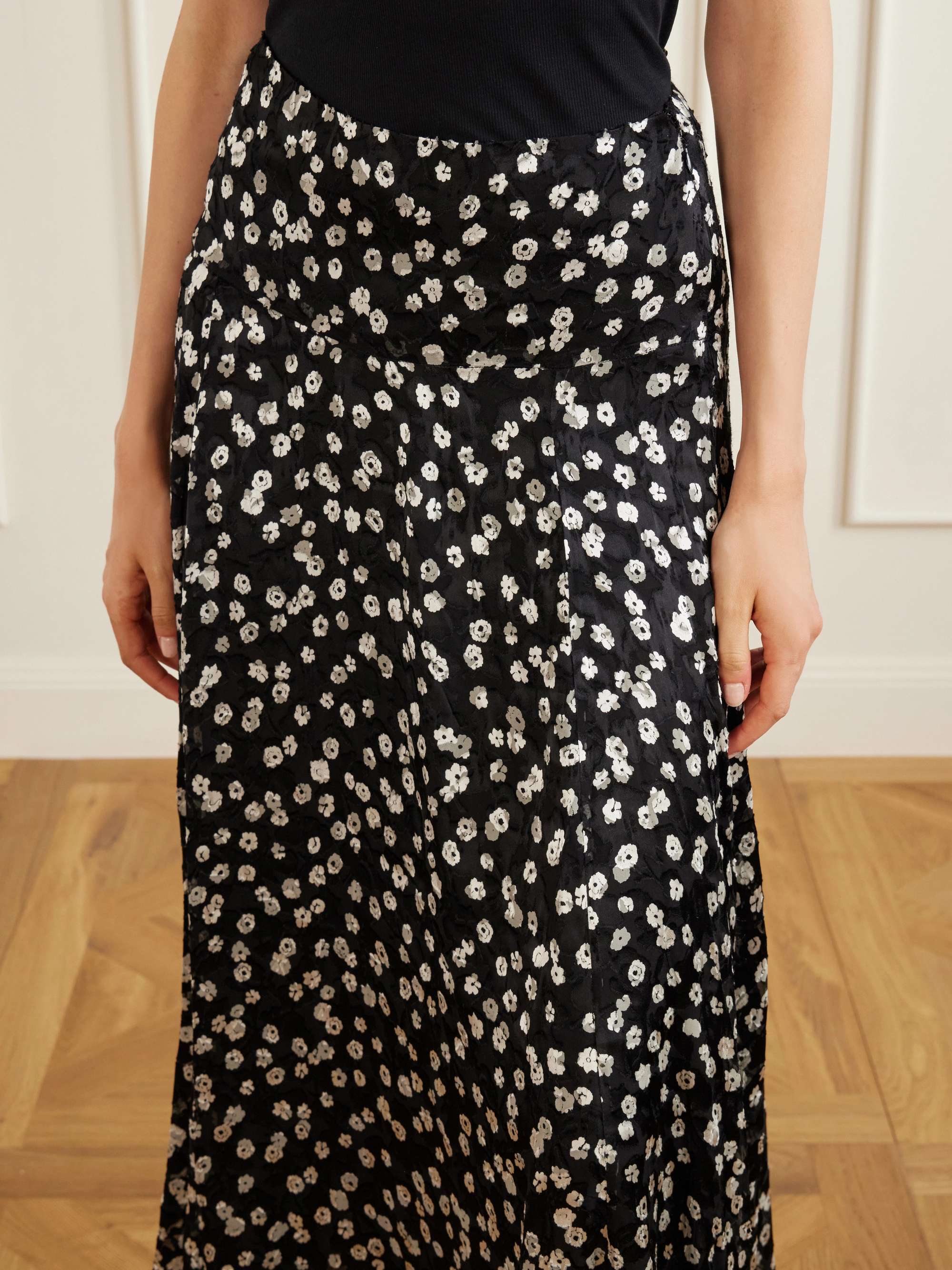 ISABEL MARANT Hilza floral-print chiffon midi skirt | NET-A-PORTER