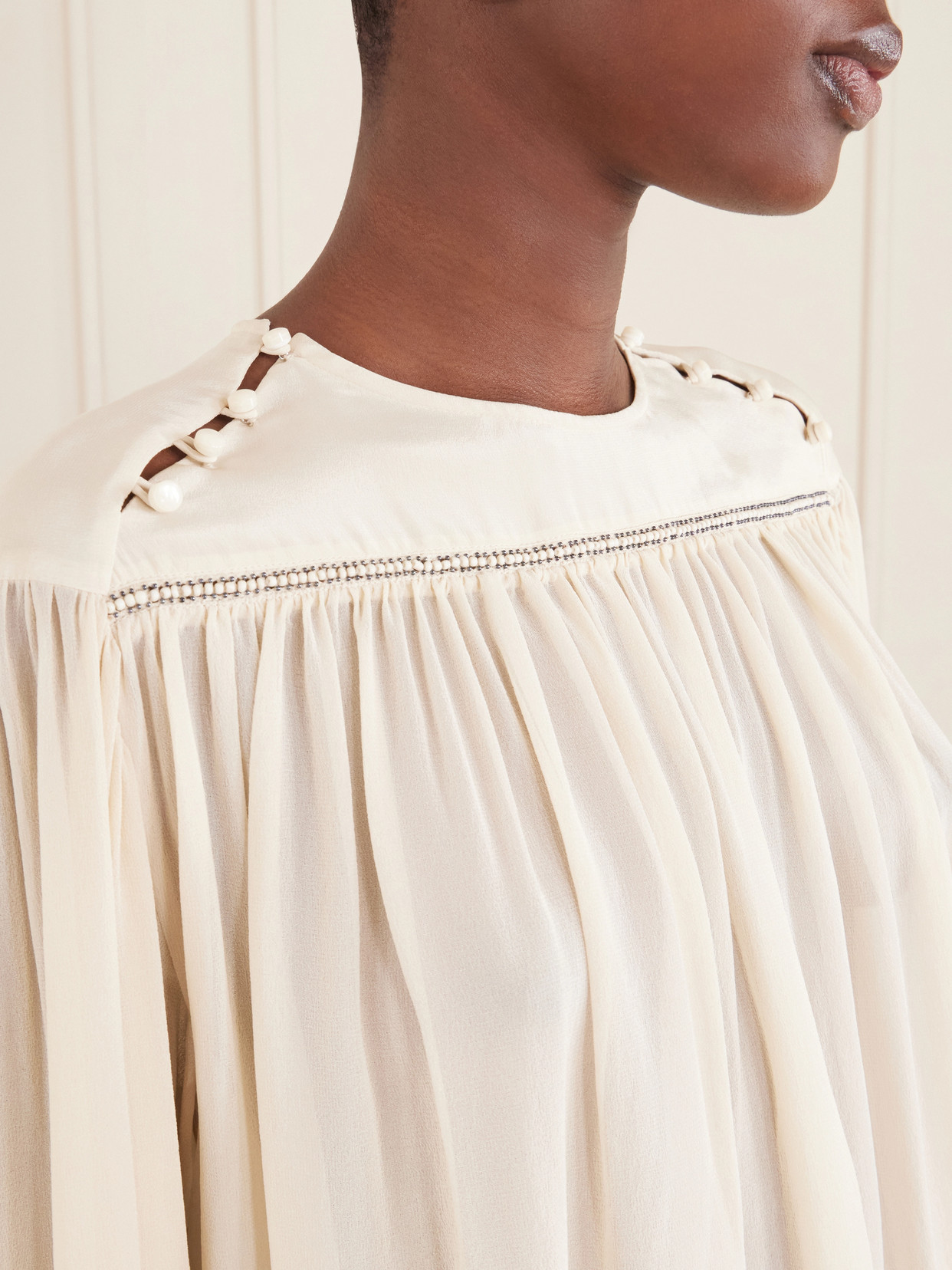 Nuna Bead-Embellished Blouse
