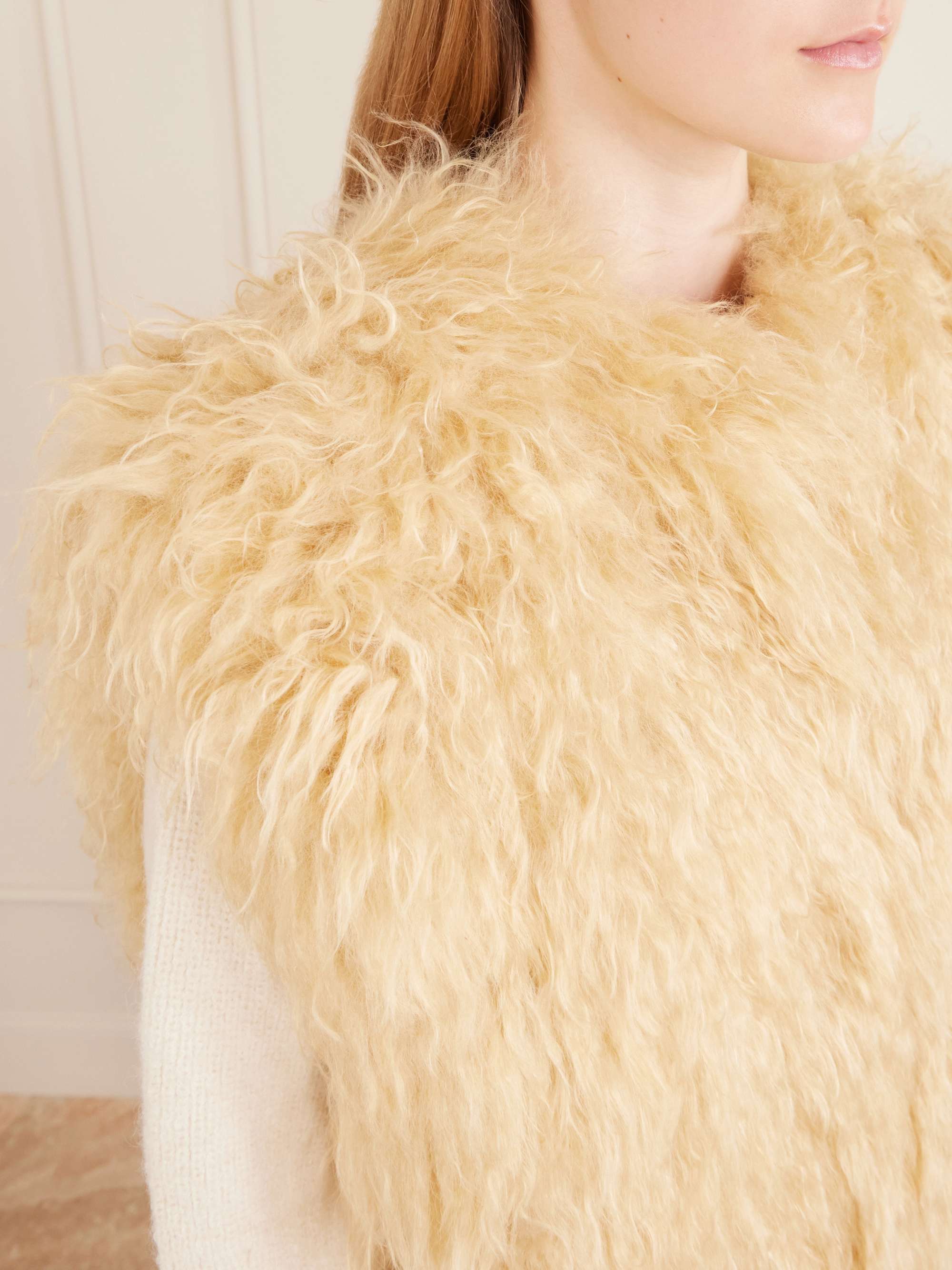 ISABEL MARANT Florana cropped shearling vest | NET-A-PORTER