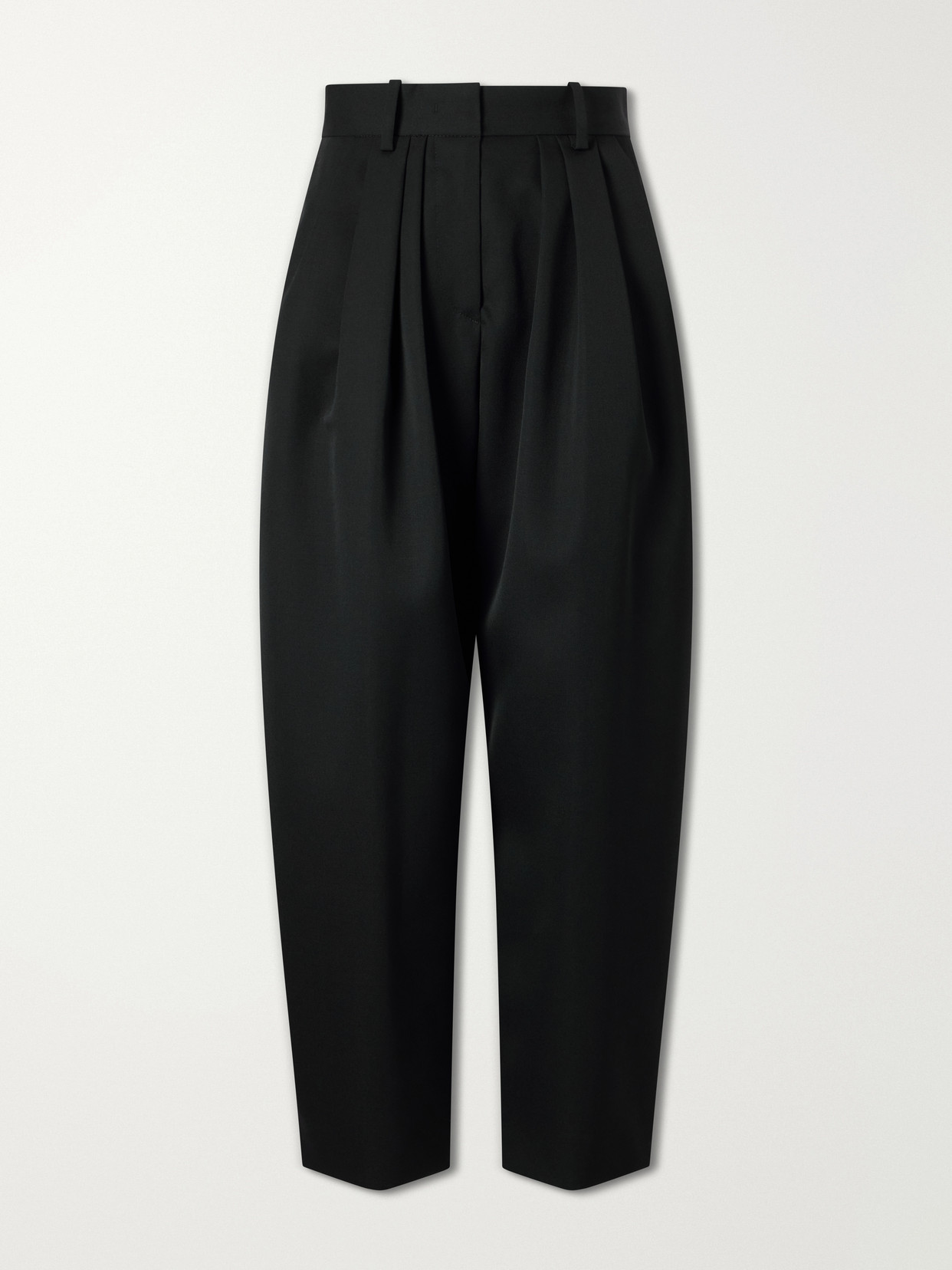 Isabel Marant Janice Pleated Wool Tapered Pants In Black