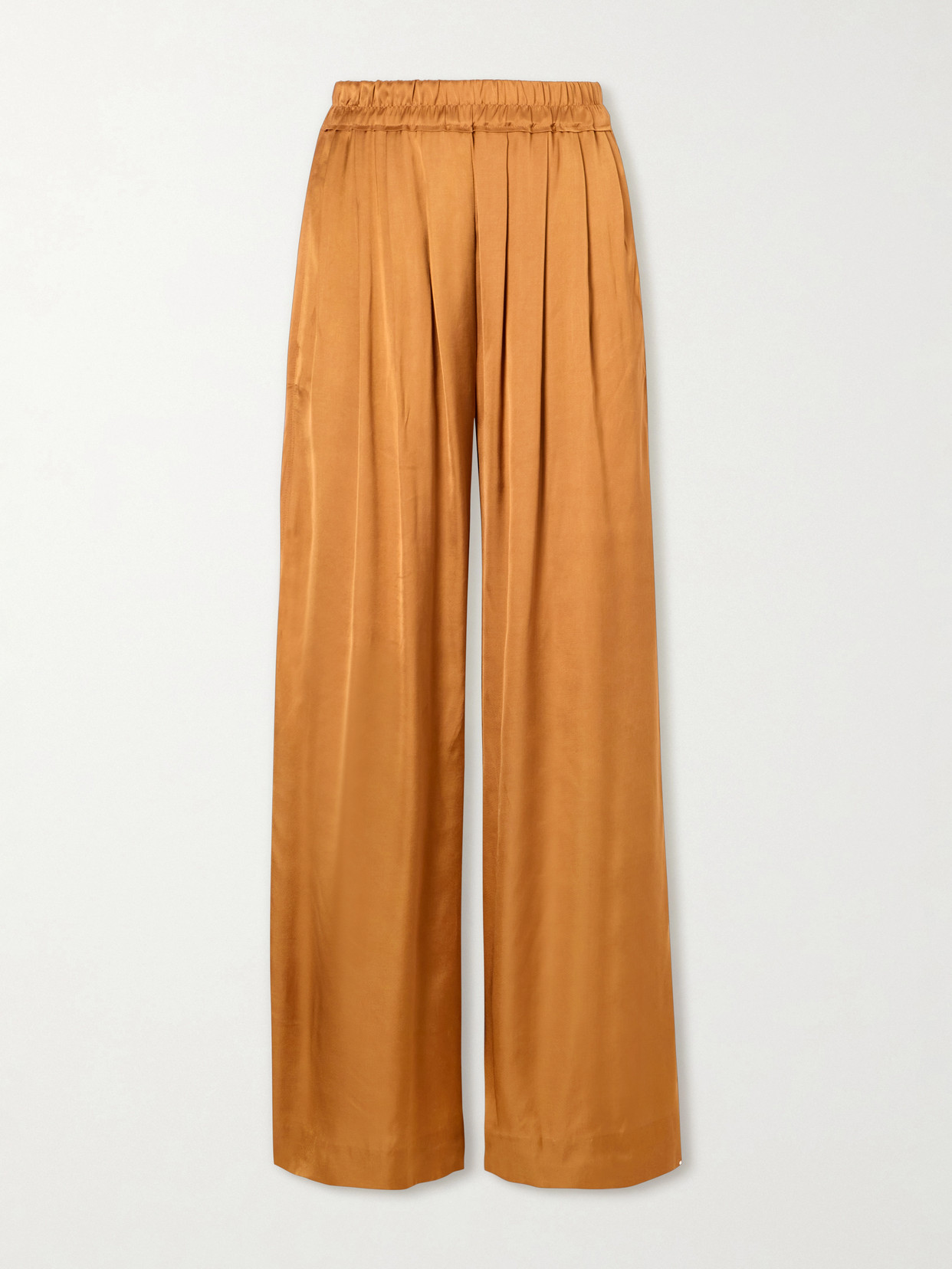 Isabel Marant Nolia Satin Wide-leg Pants In Orange