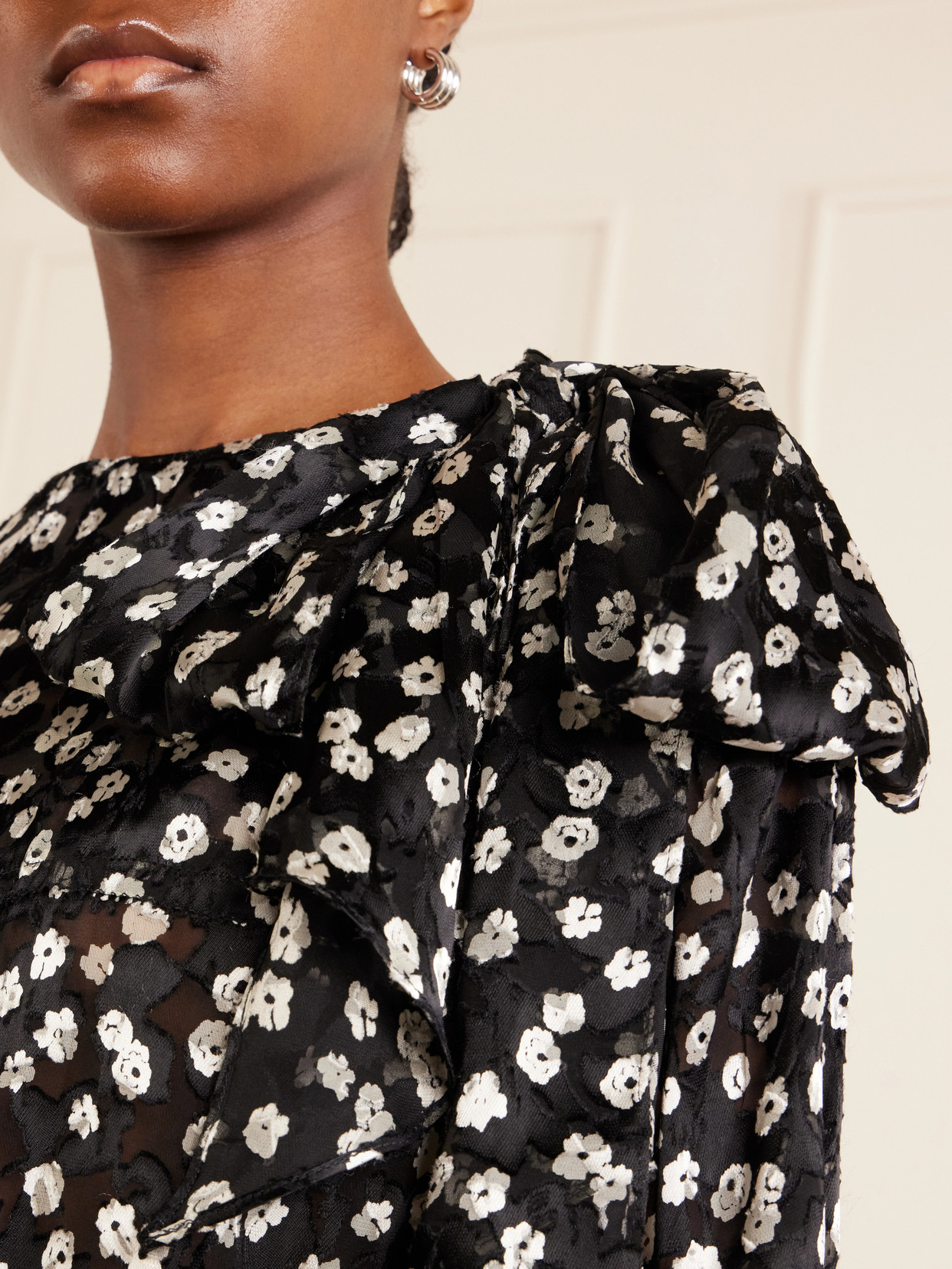 Firma Floral-Print Chiffon Blouse