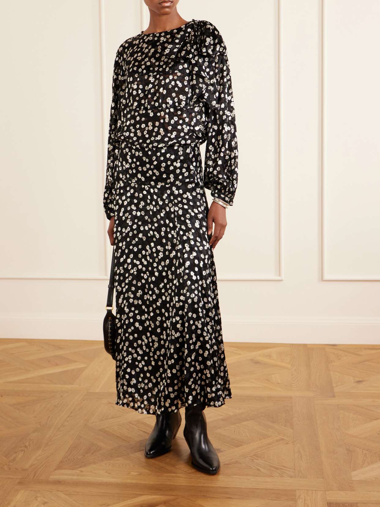 Firma Floral-Print Chiffon Blouse
