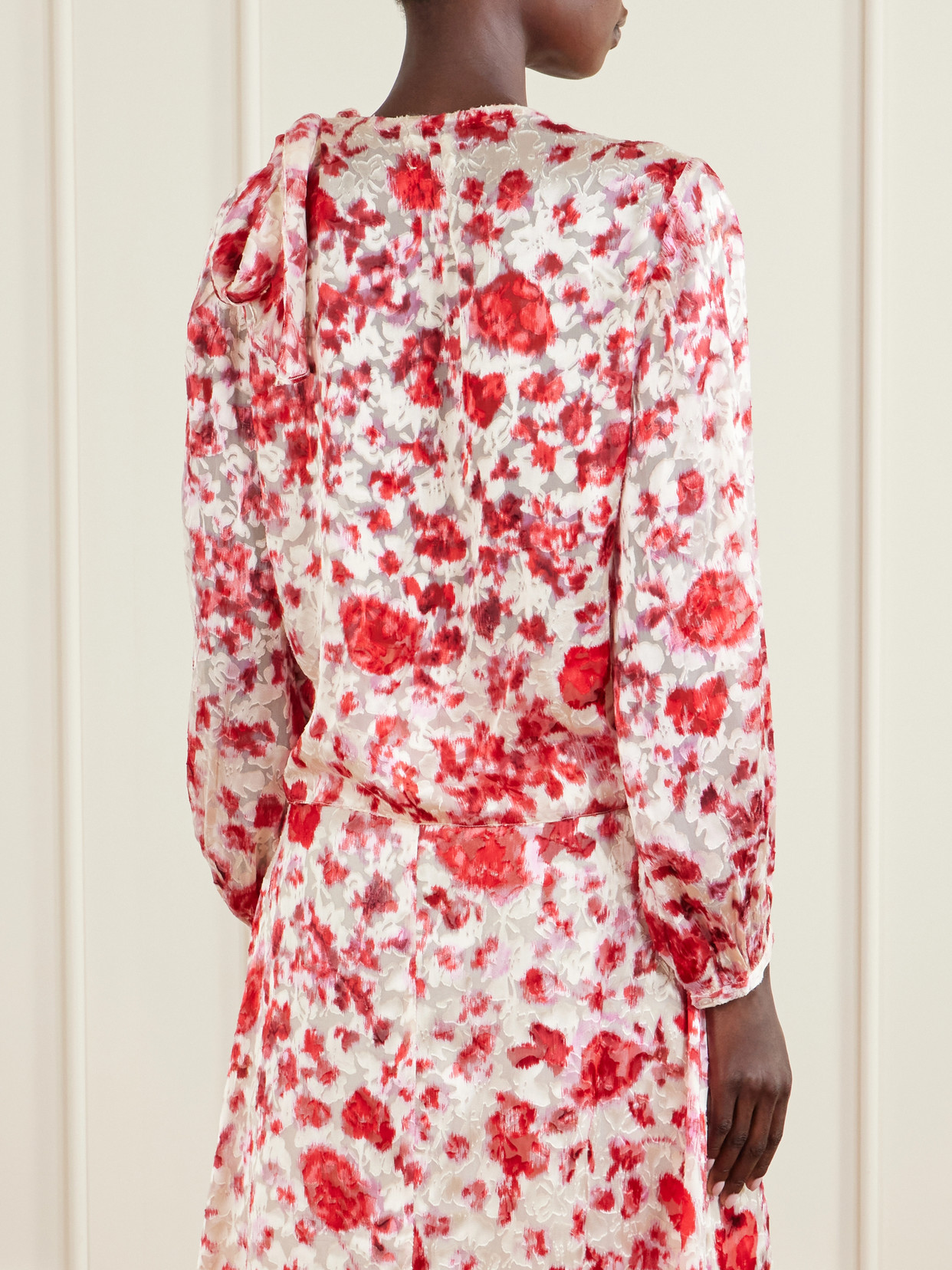 Firma Floral-Print Chiffon Blouse