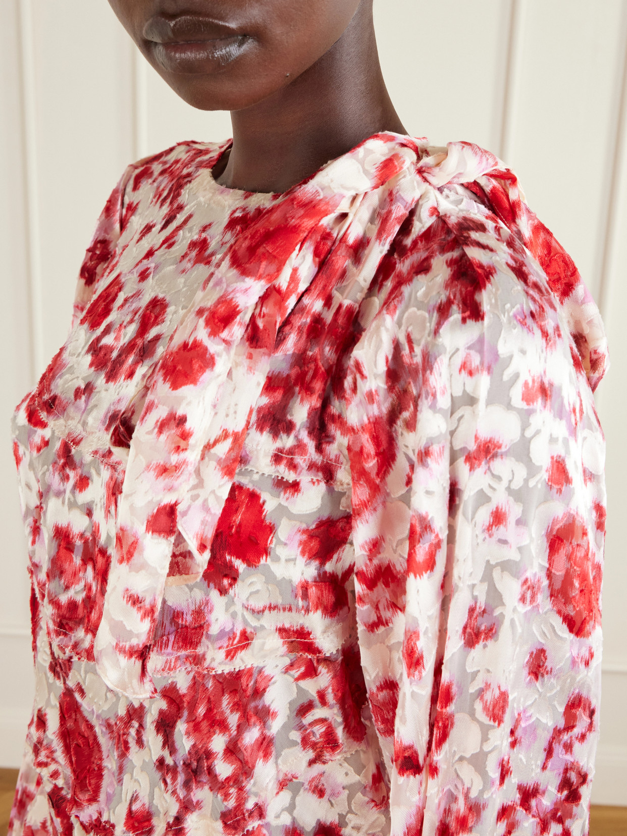 Firma Floral-Print Chiffon Blouse