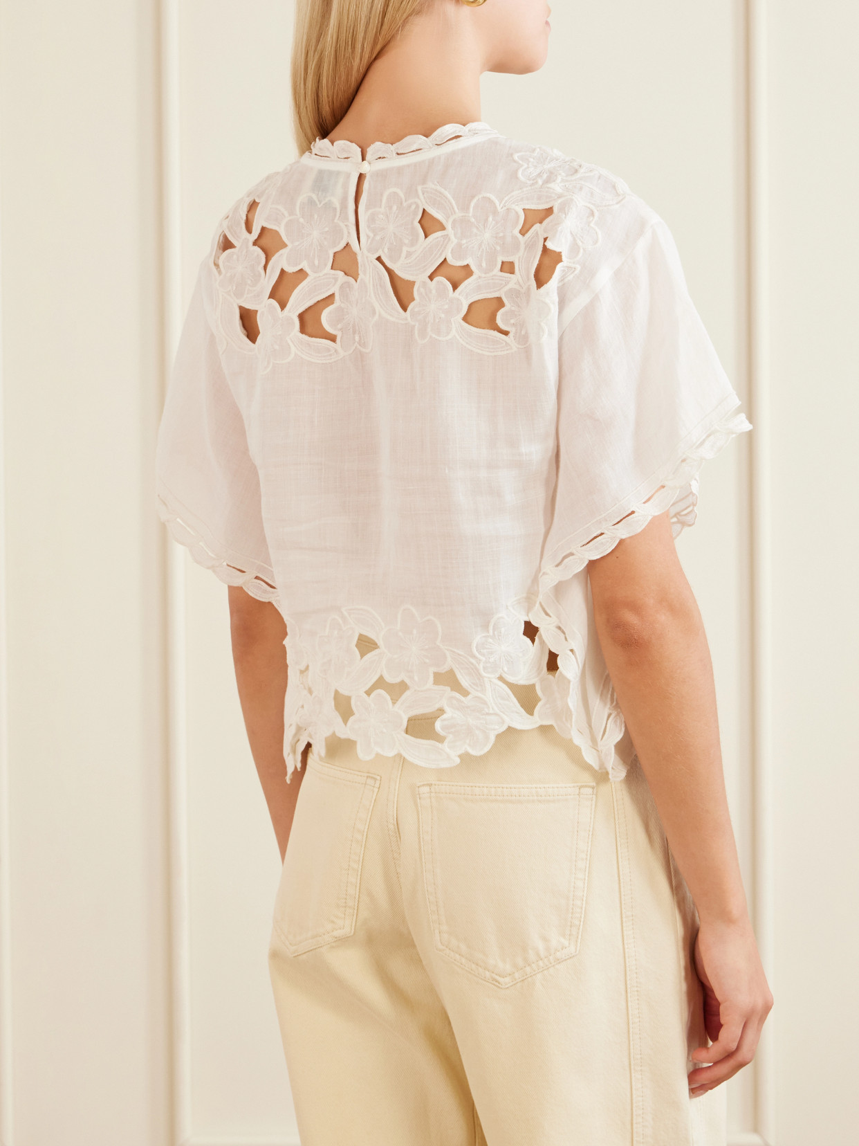 Relda Cut-Out Ramie Blouse