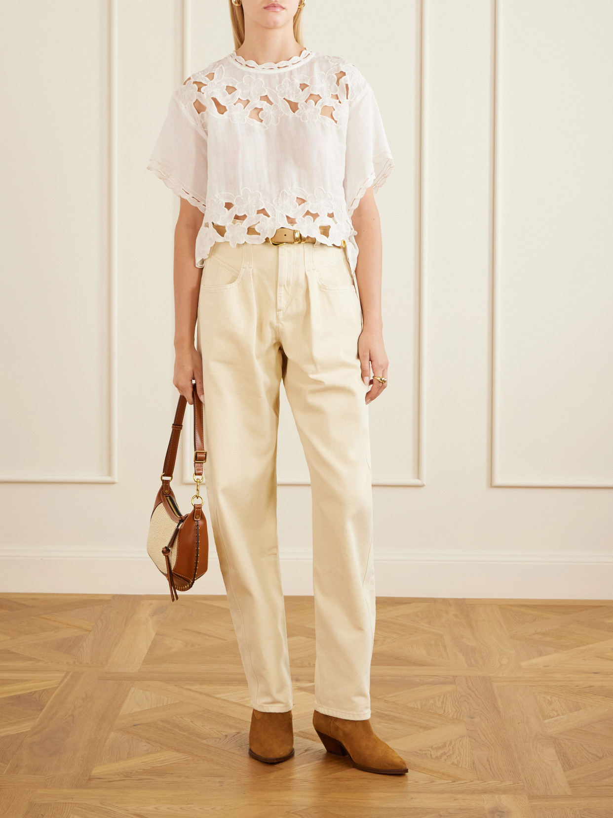 Relda Cut-Out Ramie Blouse