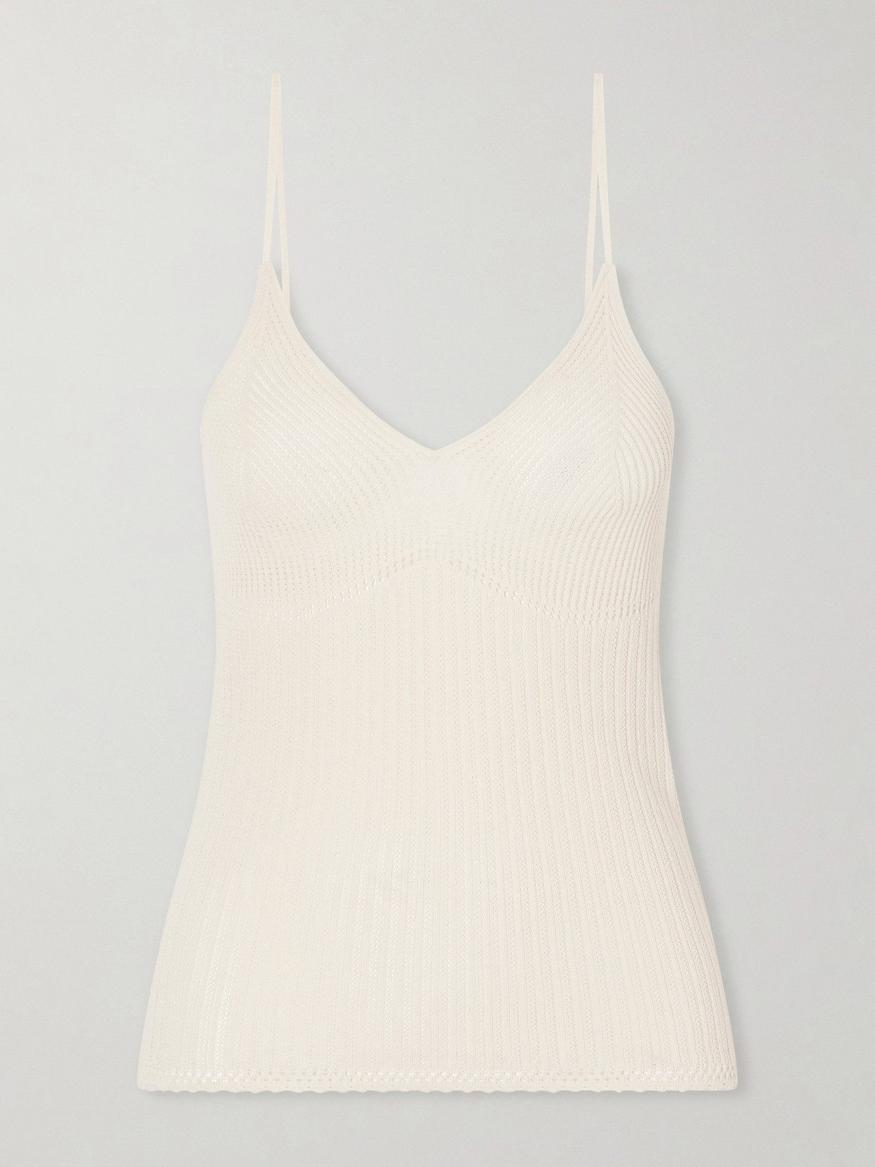 ISABEL MARANT - Saloma Silk And Cotton-blend Knitted Tank - Neutrals