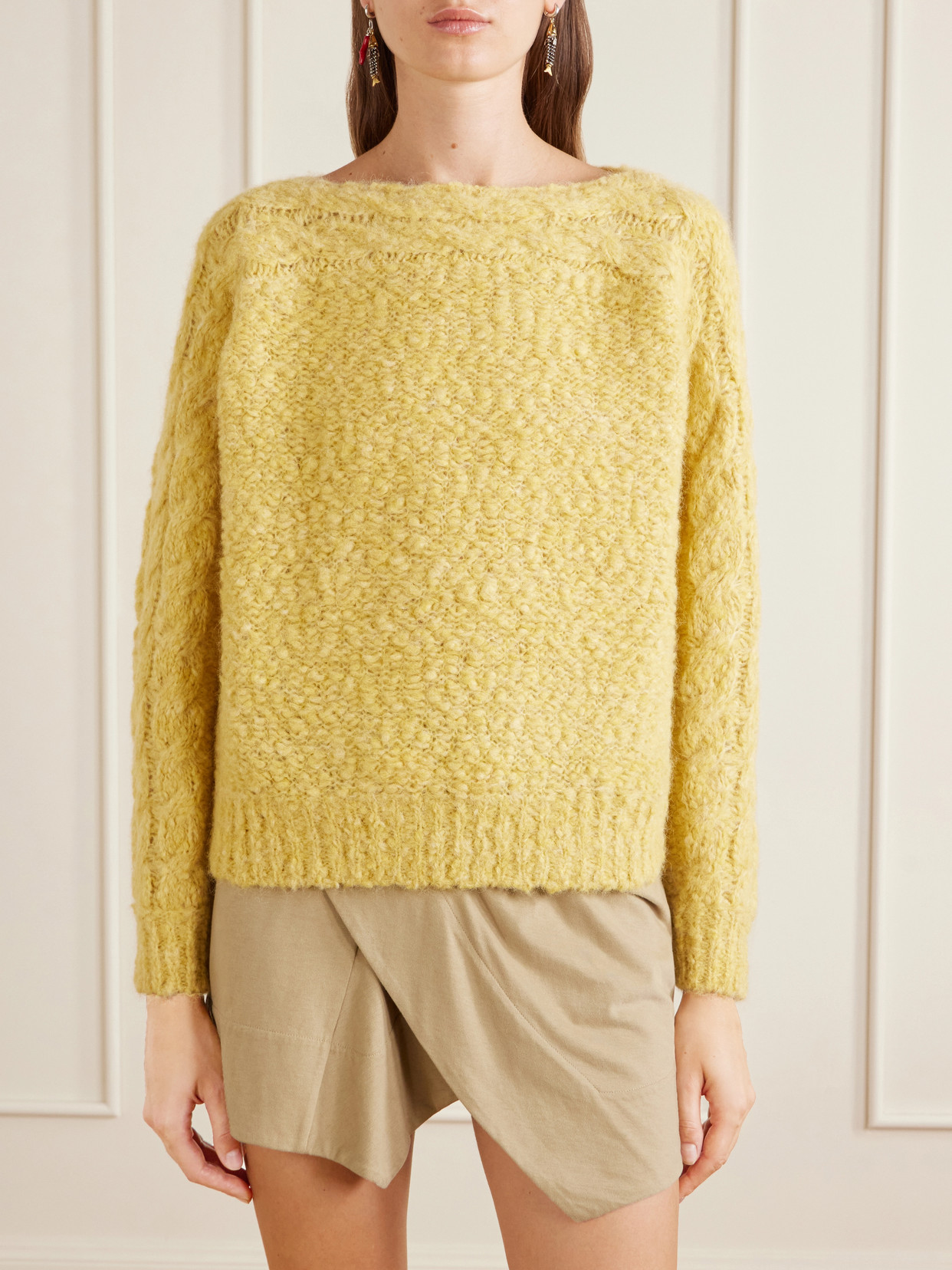 Ponara Wool-Blend Bouclé Sweater