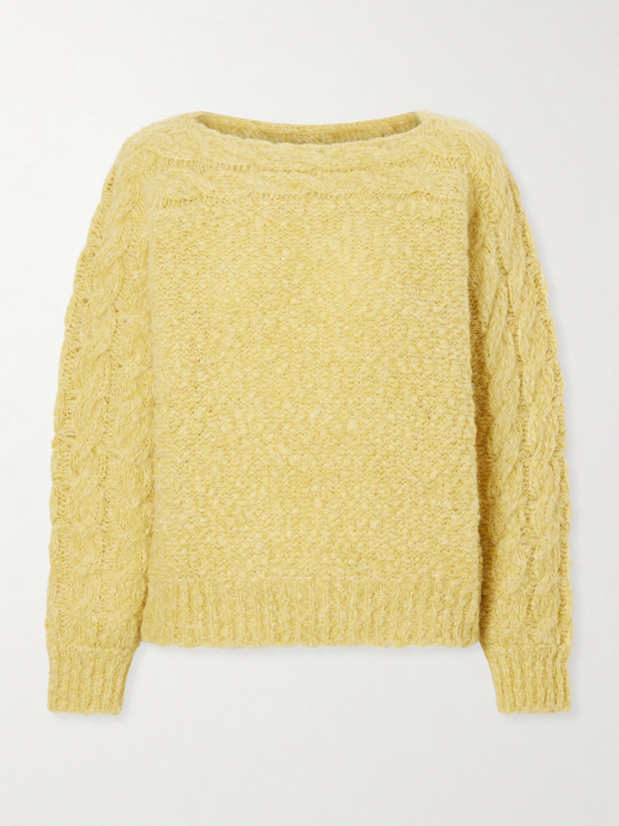 Isabel Marant Ponara Wool-blend Bouclé Sweater In Yellow