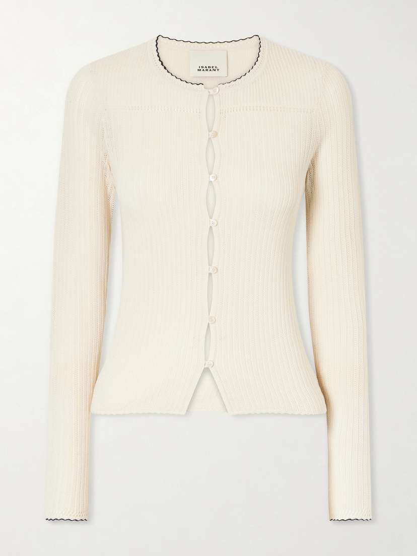Isabel Marant Siofra Silk And Cotton-blend Cardigan