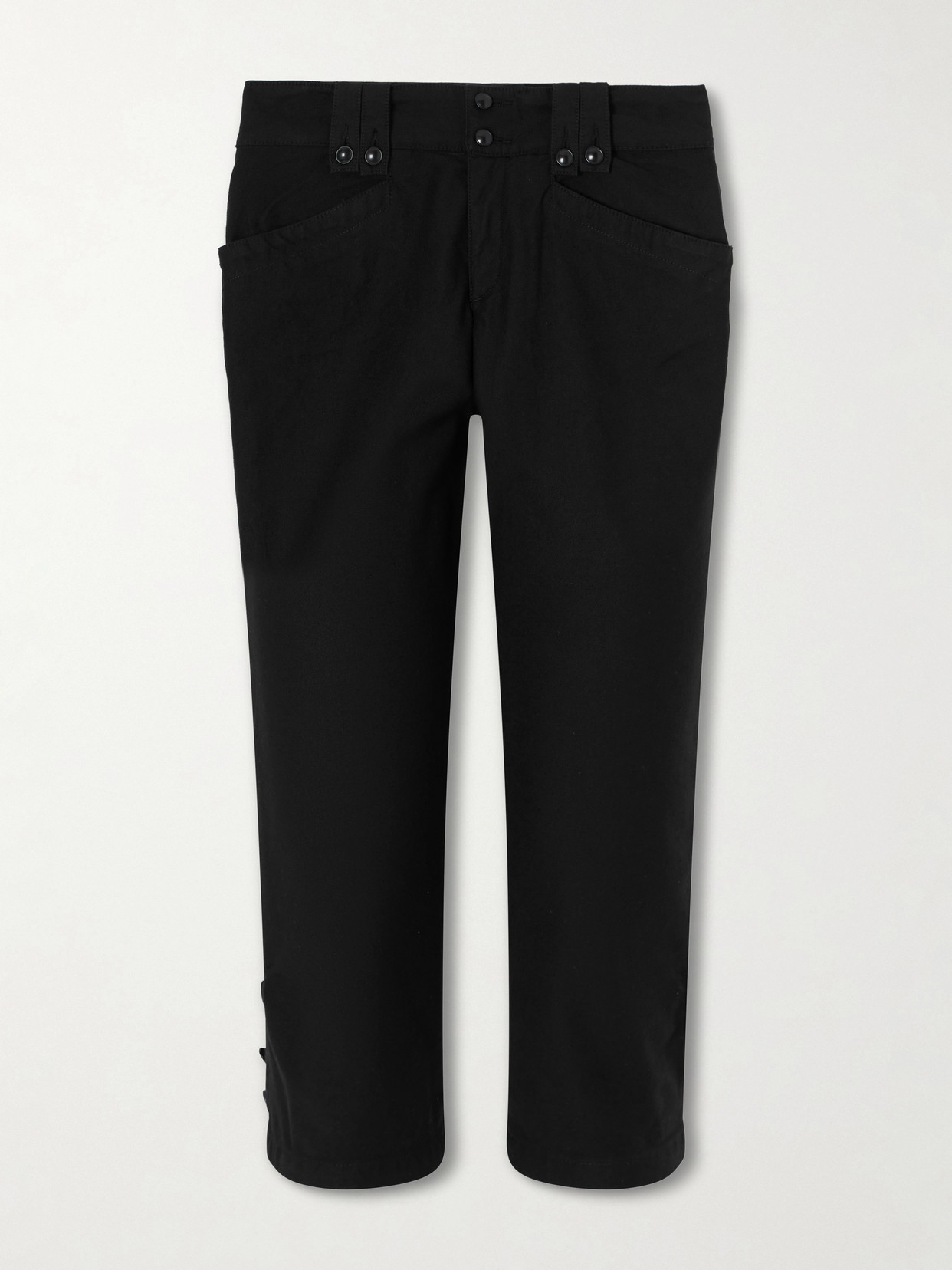 Isabel Marant Berna Cotton-twill Capri Pants In Black
