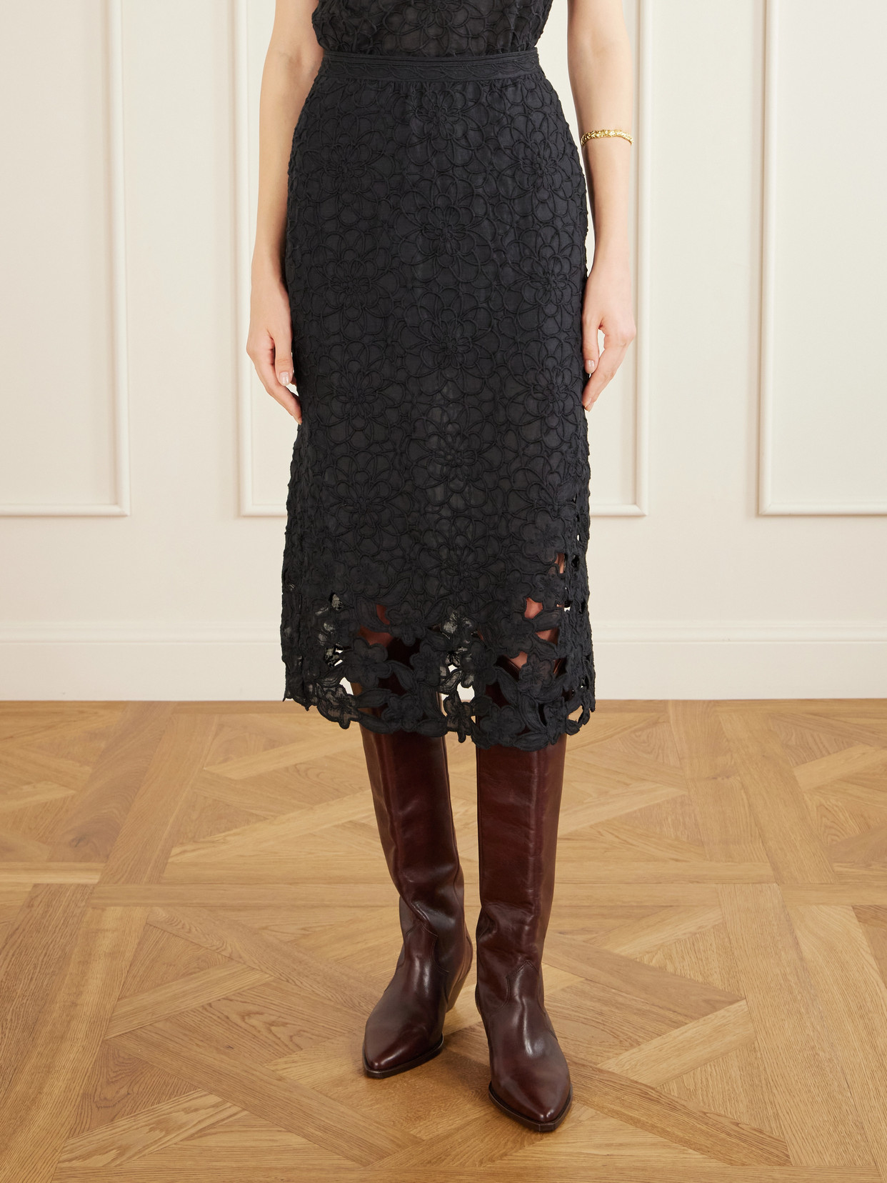 Reysha Embroidered Ramie Midi