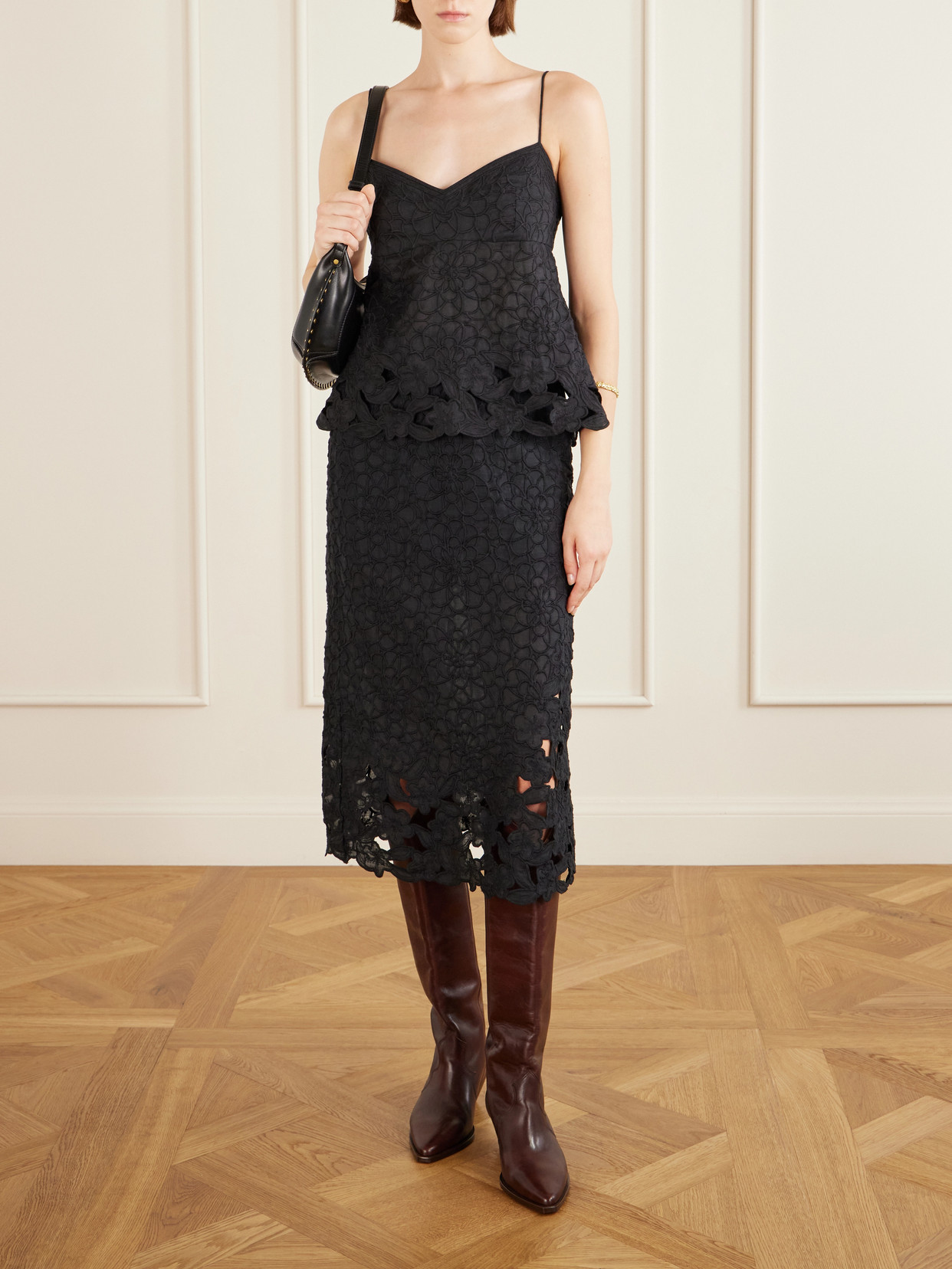 Reysha Embroidered Ramie Midi