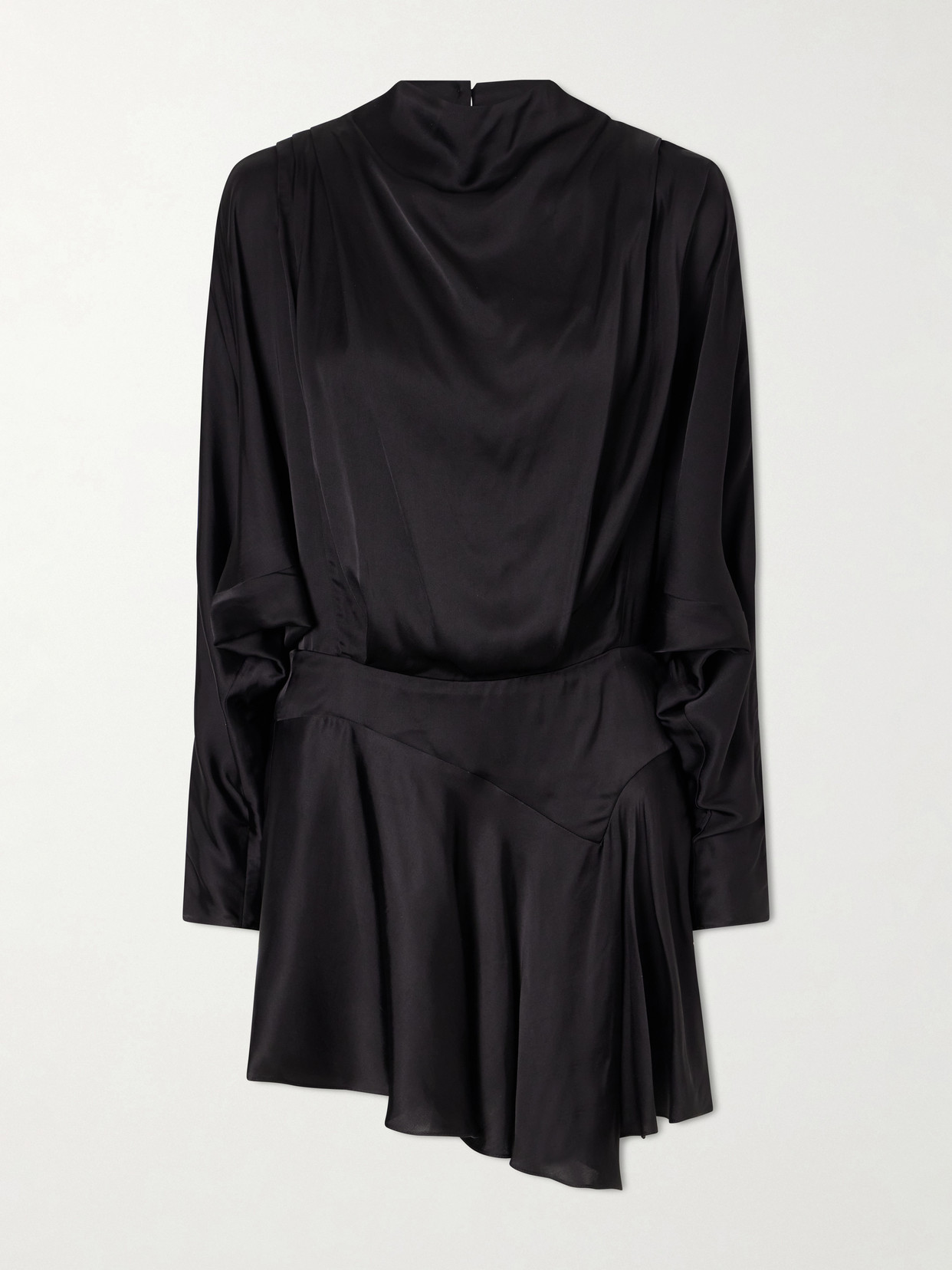 Isabel Marant Neline Satin Mini Dress In Black