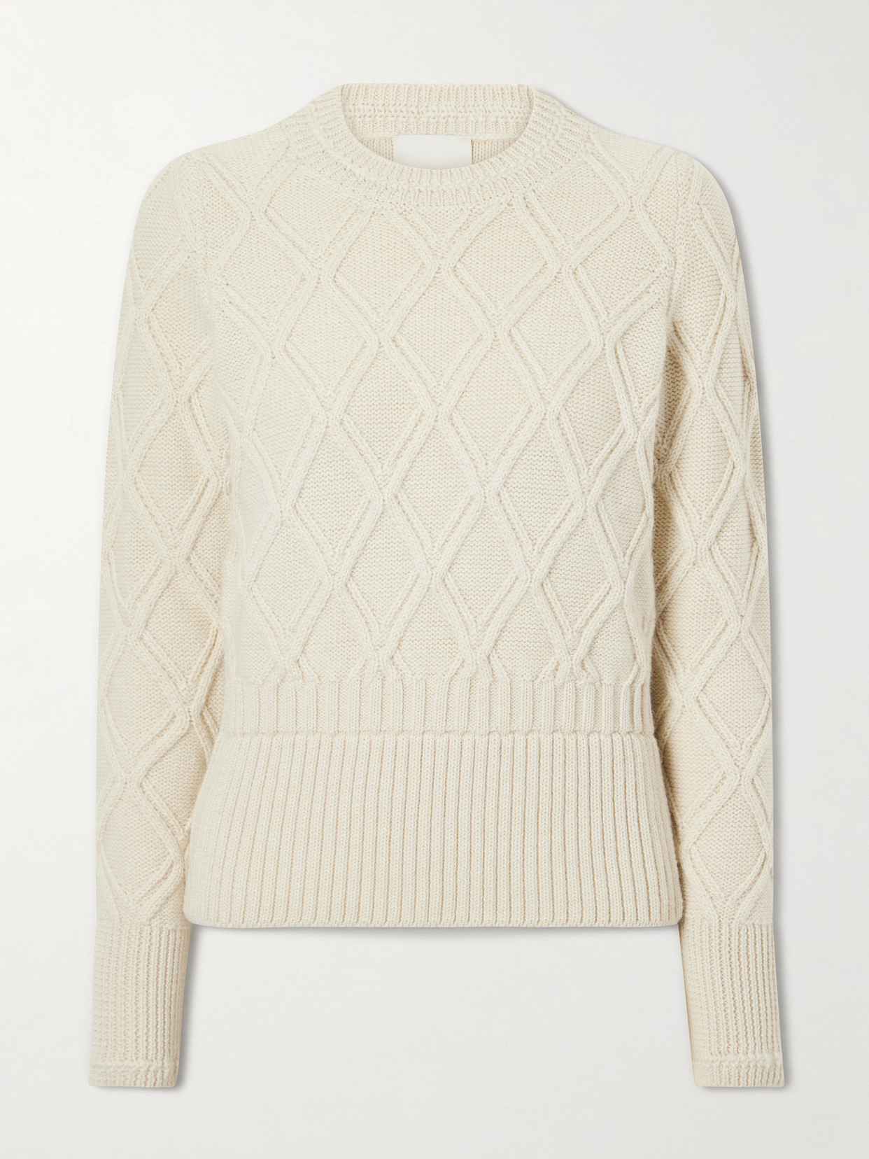 Isabel Marant Holly Knitted Alpaca And Wool-blend Sweatshirt In Neutrals
