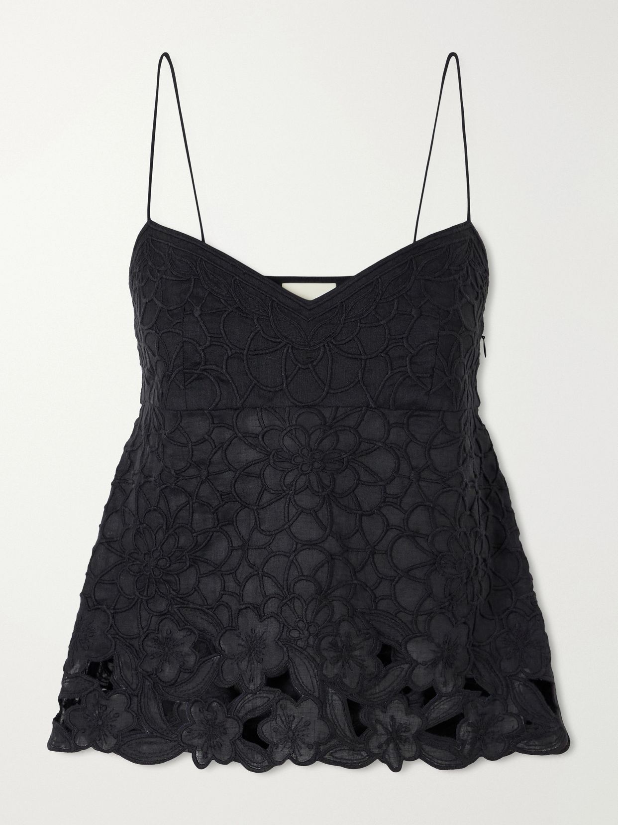 romeka embroidered ramie tank