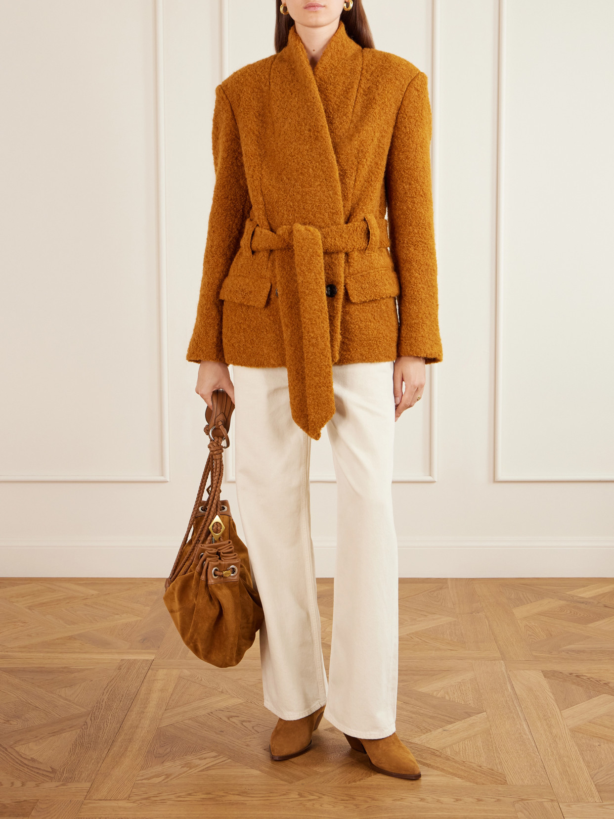 Isabel Marant Syndra Wool Jacket In Brown