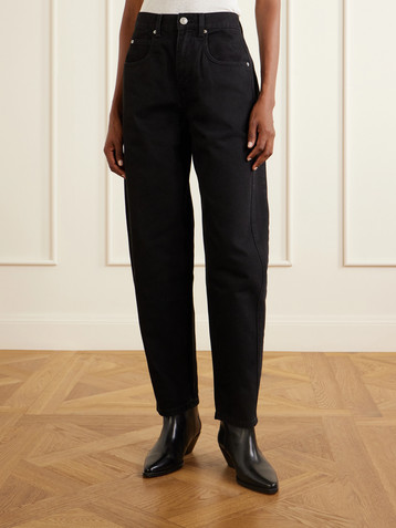 Isabel Marant Oriane logo-debossed mid-rise boyfriend jeans