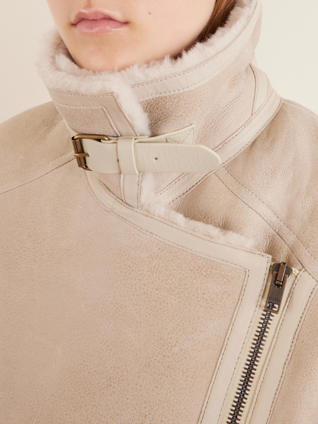 Adelina Shearling-Trimmed Jacket