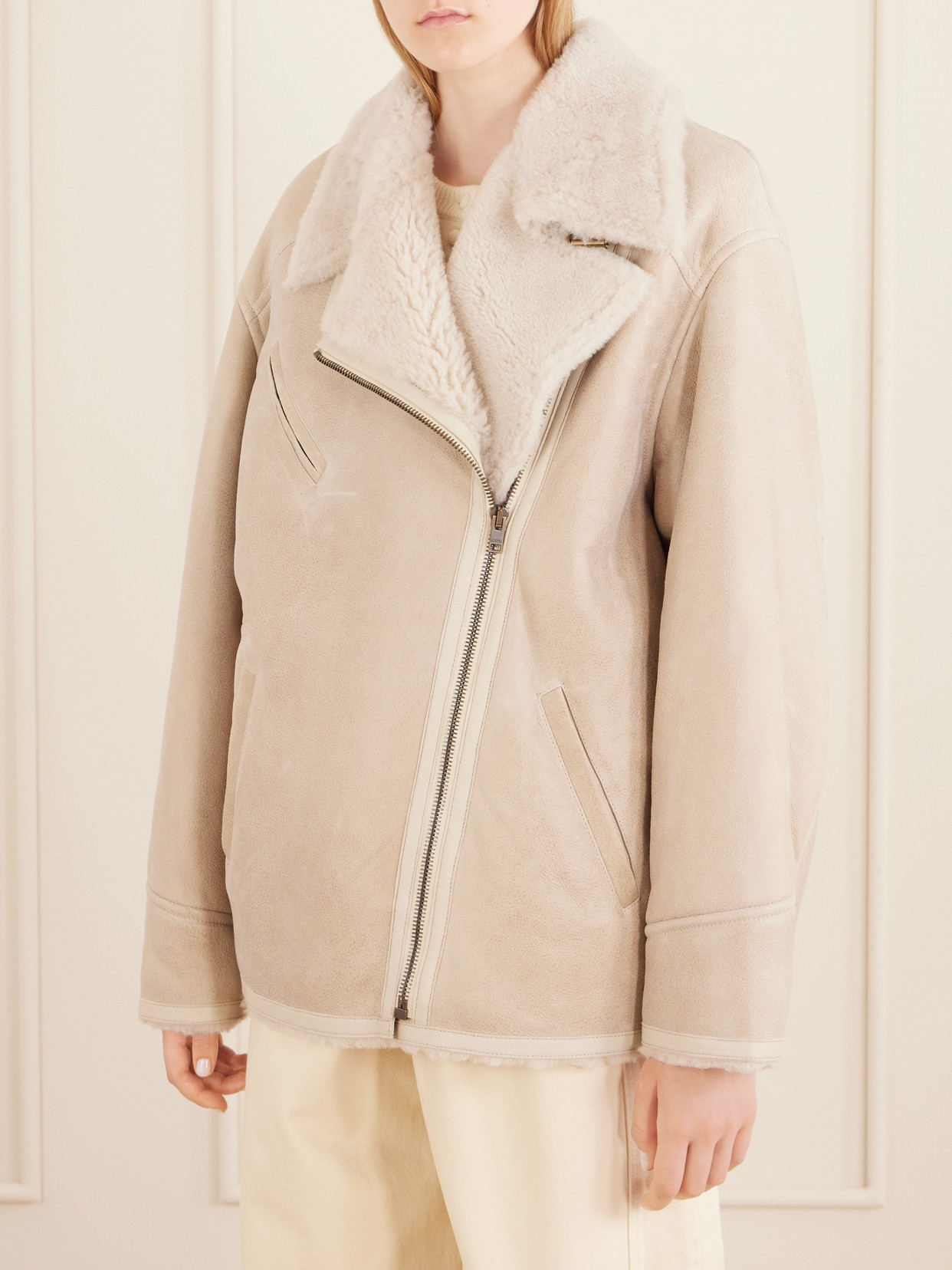 Adelina Shearling-Trimmed Jacket