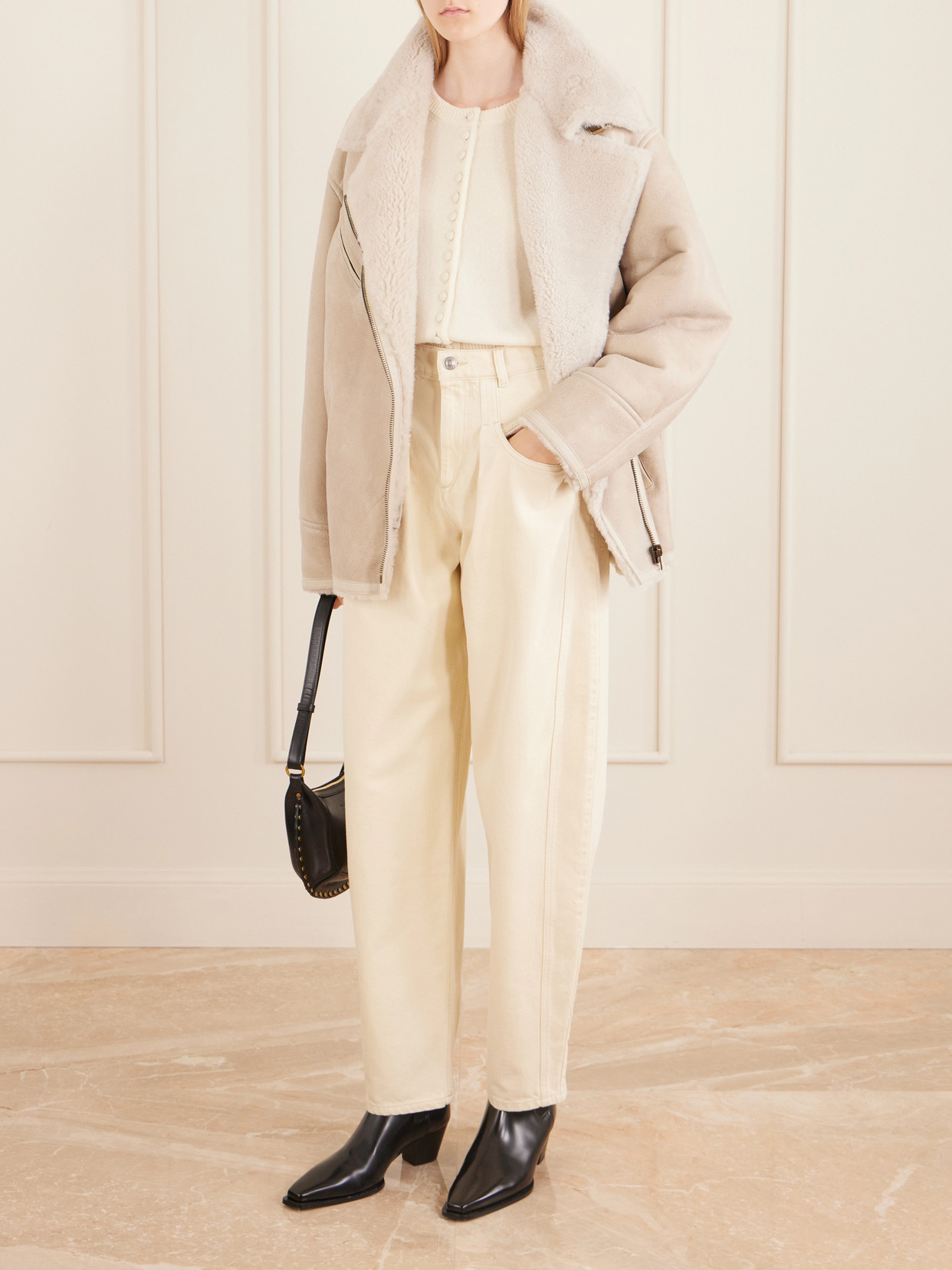 Adelina Shearling-Trimmed Jacket