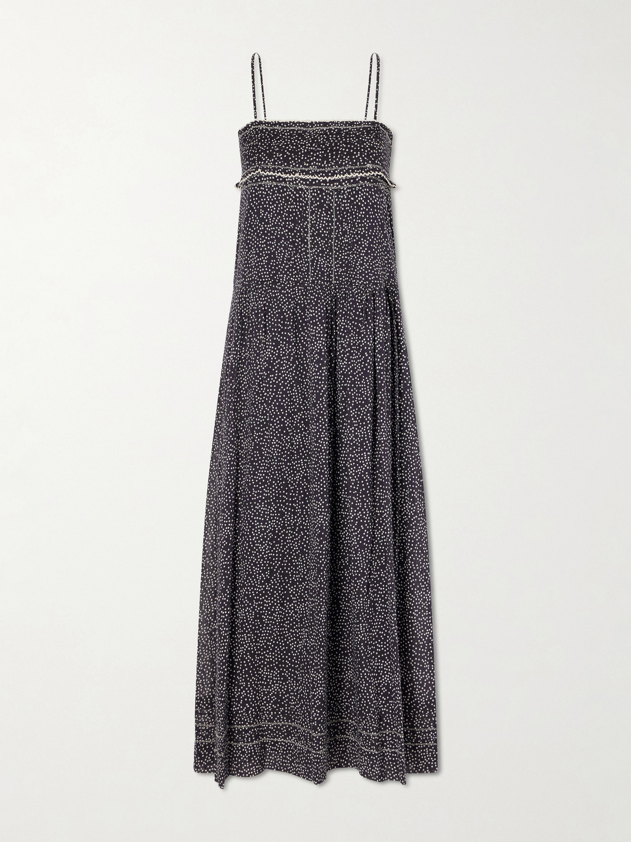 Isabel Marant Étoile Demy Printed Cotton Midi Dress In Black