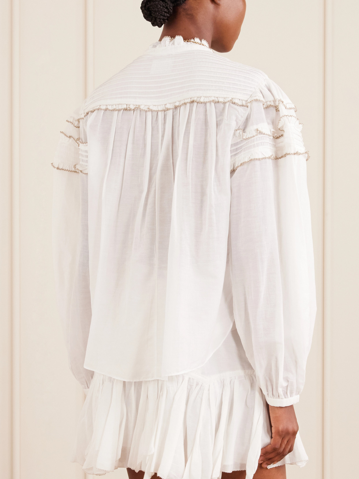 Marant Étoile - Doane Ruffled Cotton-Blend Voile Blouse