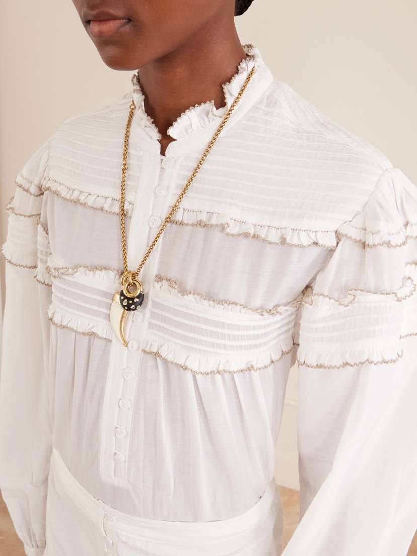 Marant Étoile Doane Ruffled Cotton-blend Voile Blouse | Thumbnail 5