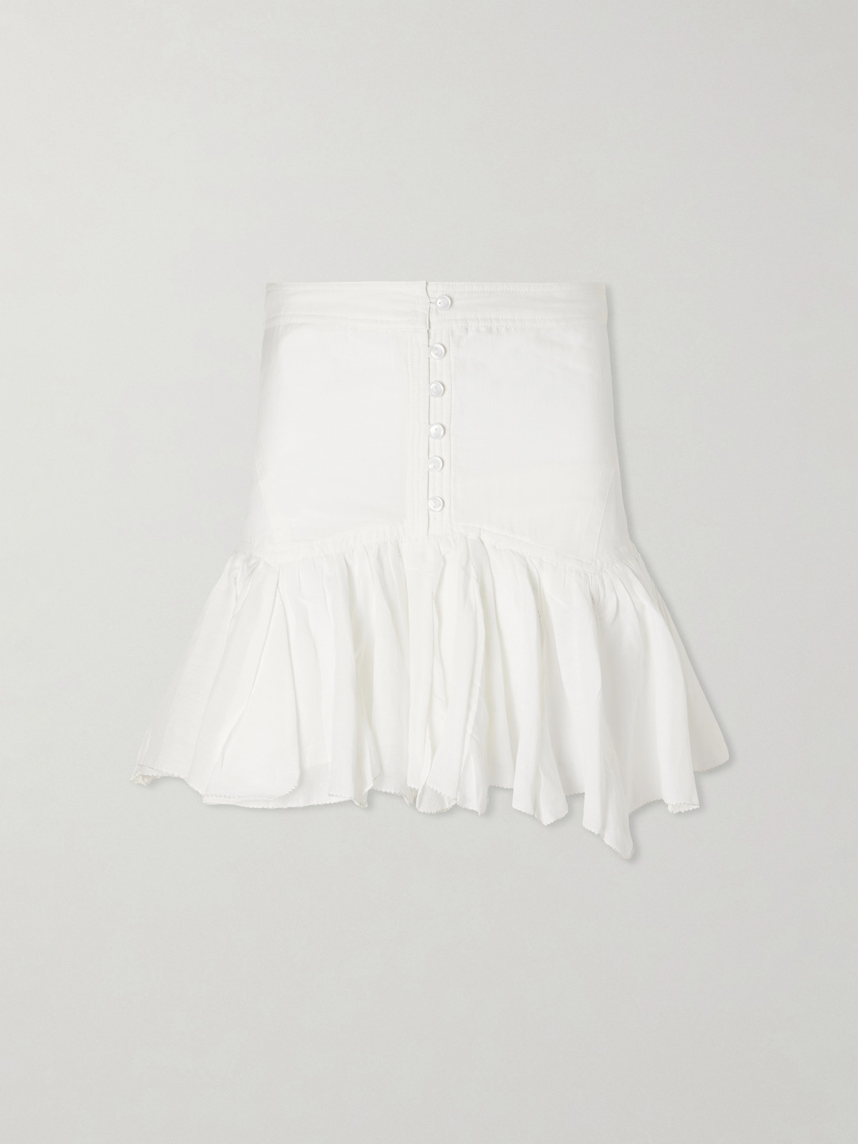 Isabel Marant Étoile Daneen Cotton-blend Mini Skirt In White