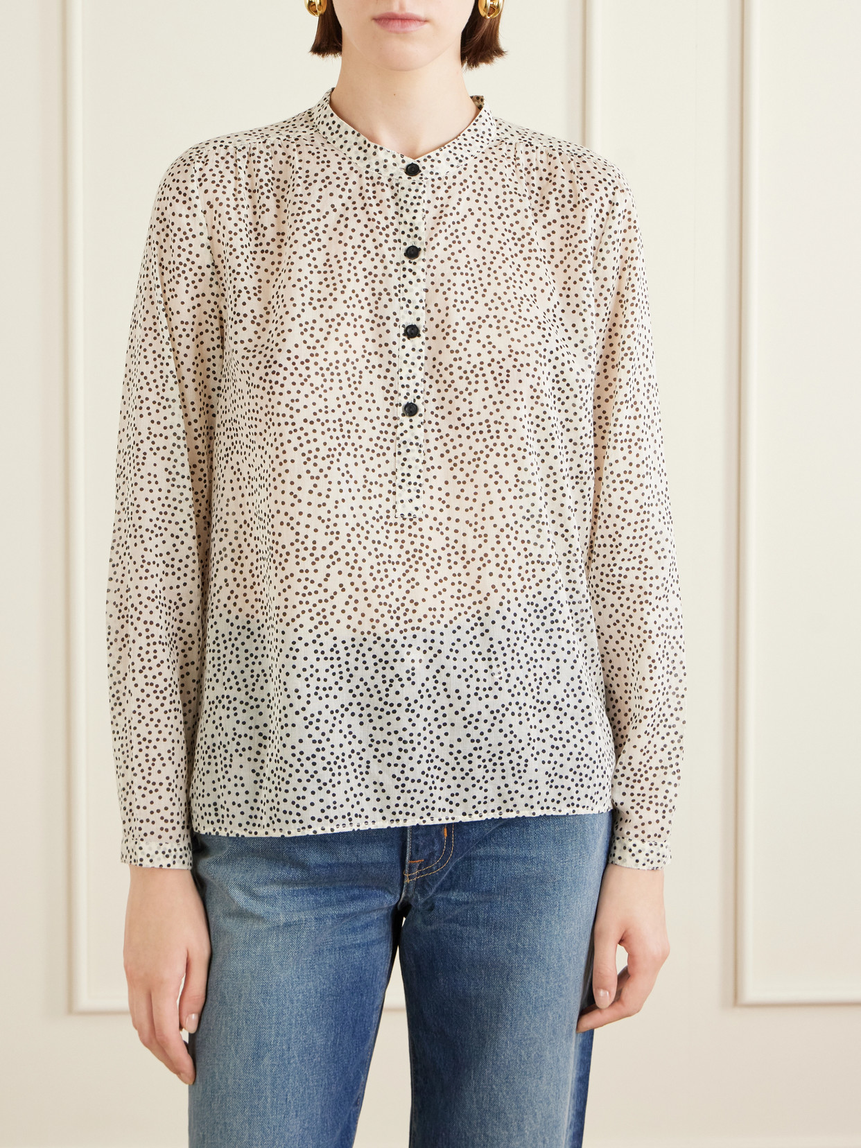 Marant Étoile - Maria Polka-Dot Organic Cotton-Voile Blouse