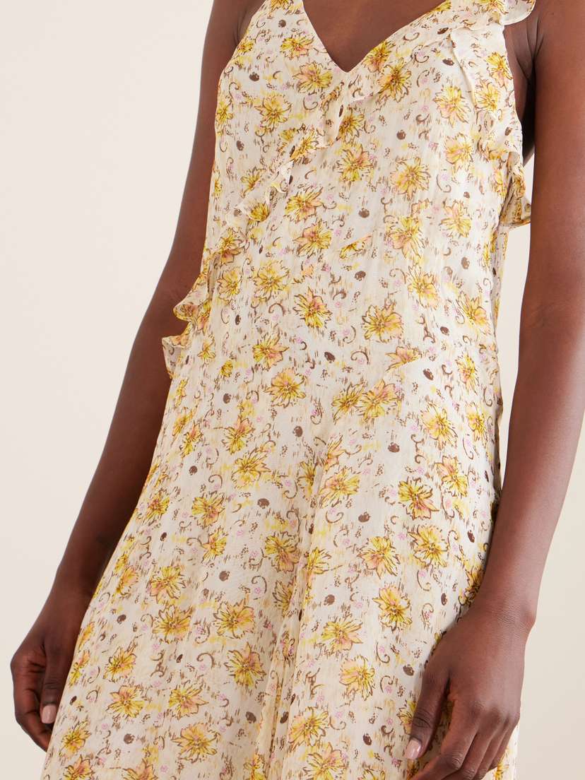 Marant Étoile Luxie Ruffled Chiffon Dress | Thumbnail 4