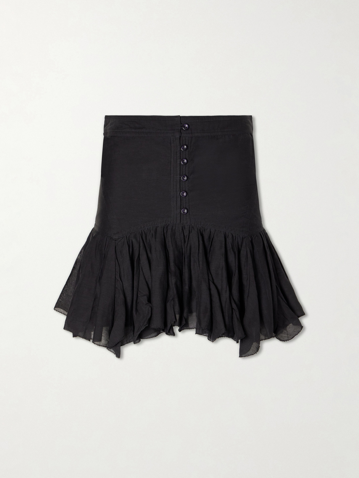 Isabel Marant Étoile Daneen Cotton-blend Mini Skirt In Black