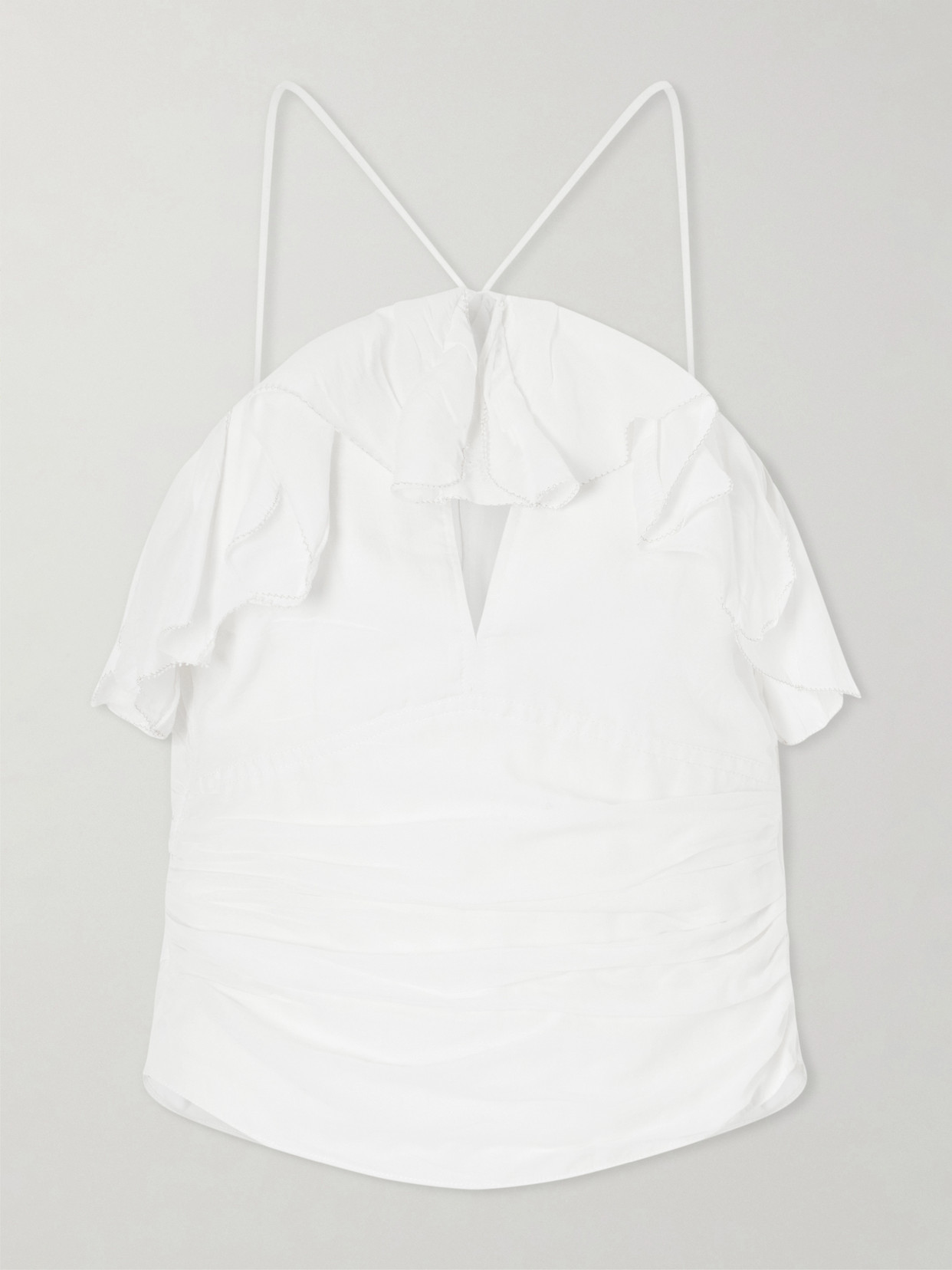 Marant Étoile - Djimia Ruffled Cotton-Blend Tank
