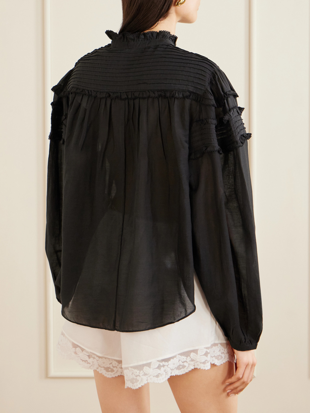 Marant Étoile - Doane Ruffled Cotton-Blend Voile Blouse