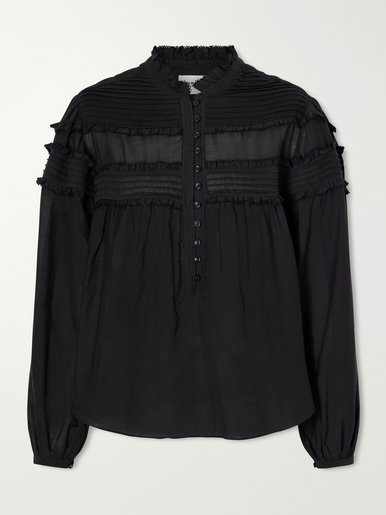 Marant Étoile - Doane Ruffled Cotton-Blend Voile Blouse