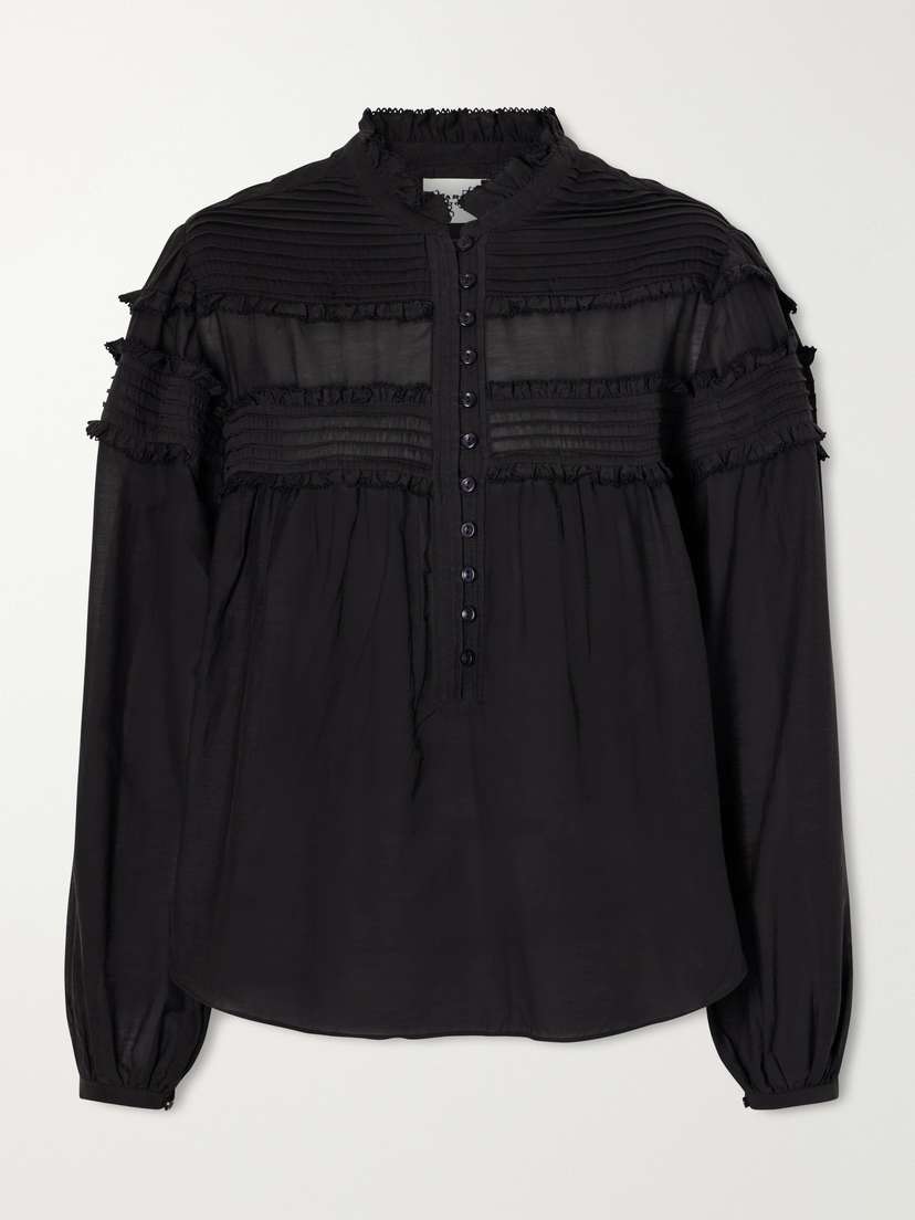 Marant Étoile Doane Ruffled Cotton-blend Voile Blouse