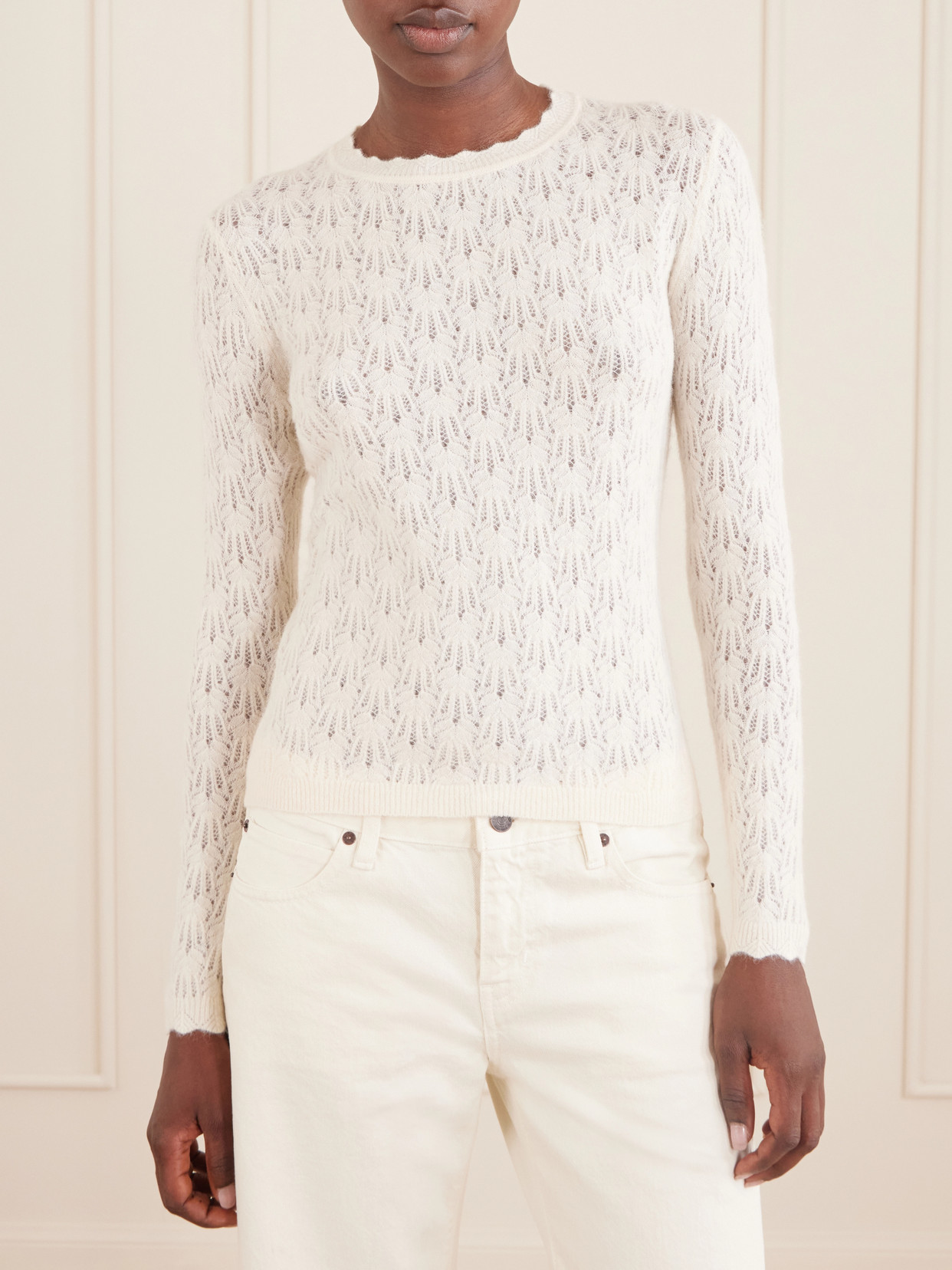 Marant Étoile - Obeline Wool-Blend Chrochet Sweater